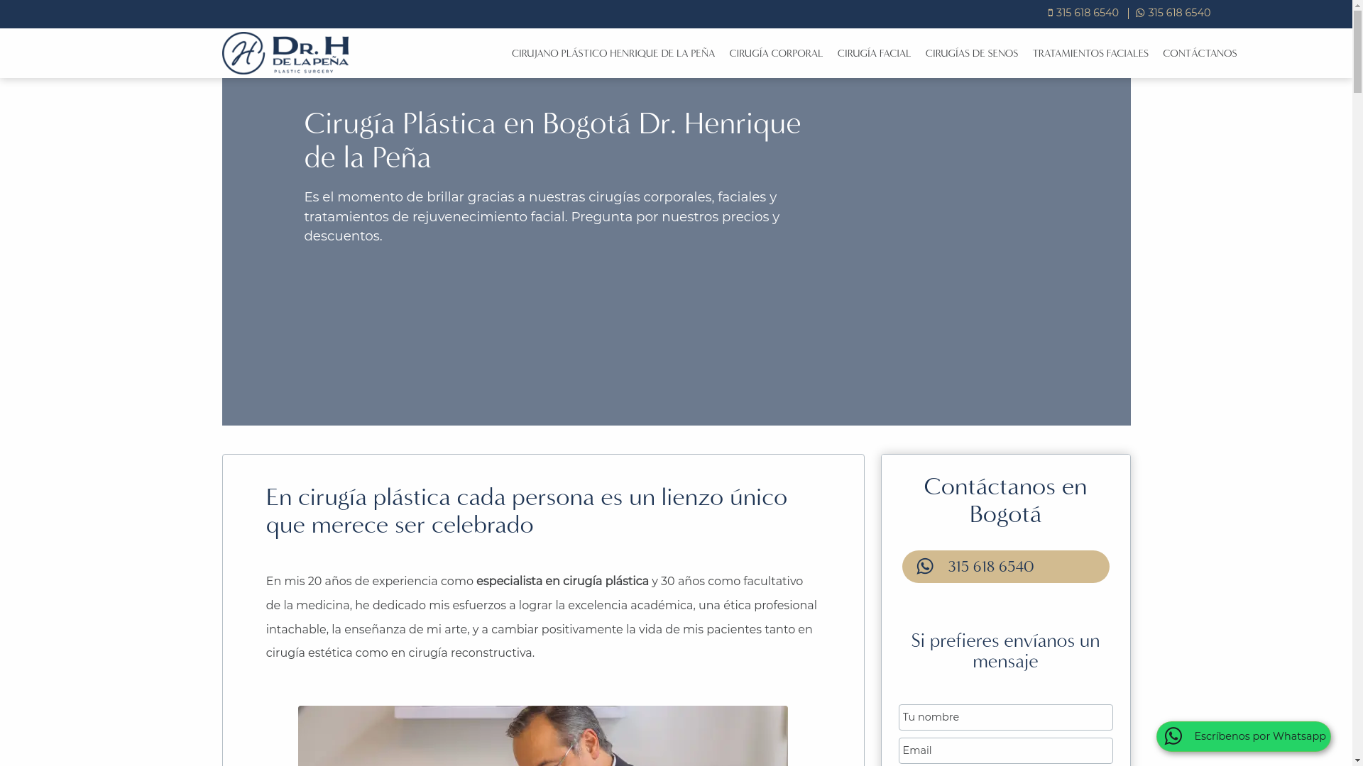 website screenshot of https://doctorhenrique.com/