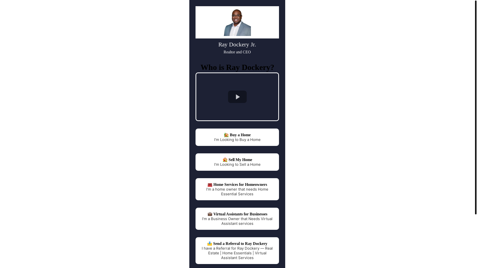 website screenshot of https://raydockeryceo.com/