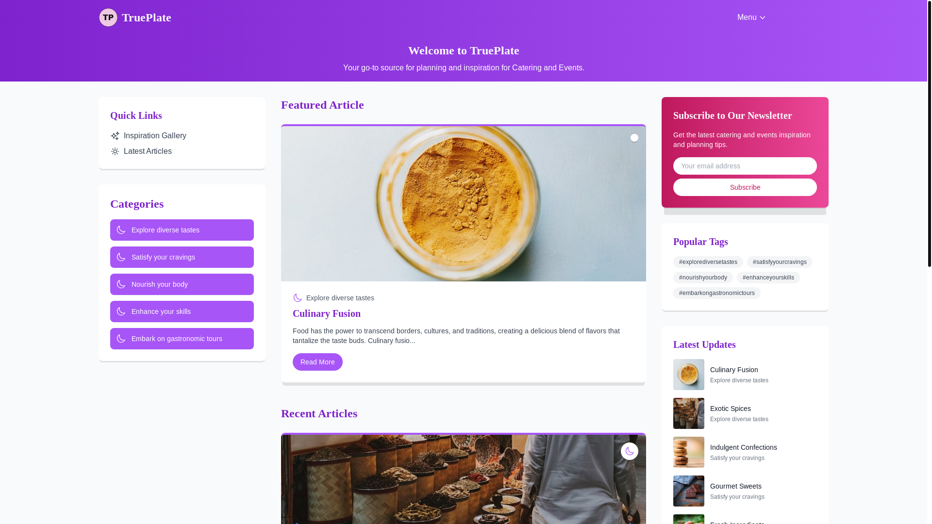 website screenshot of https://authenticeatsgroup.food/