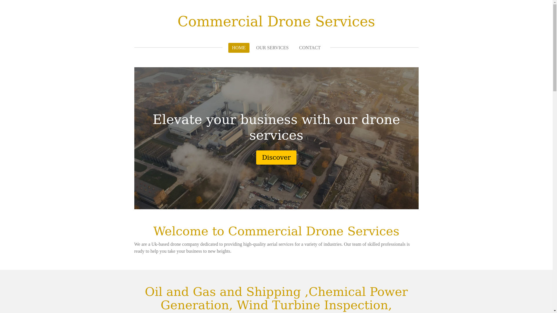 website screenshot of https://commercial-drone-services.com/
