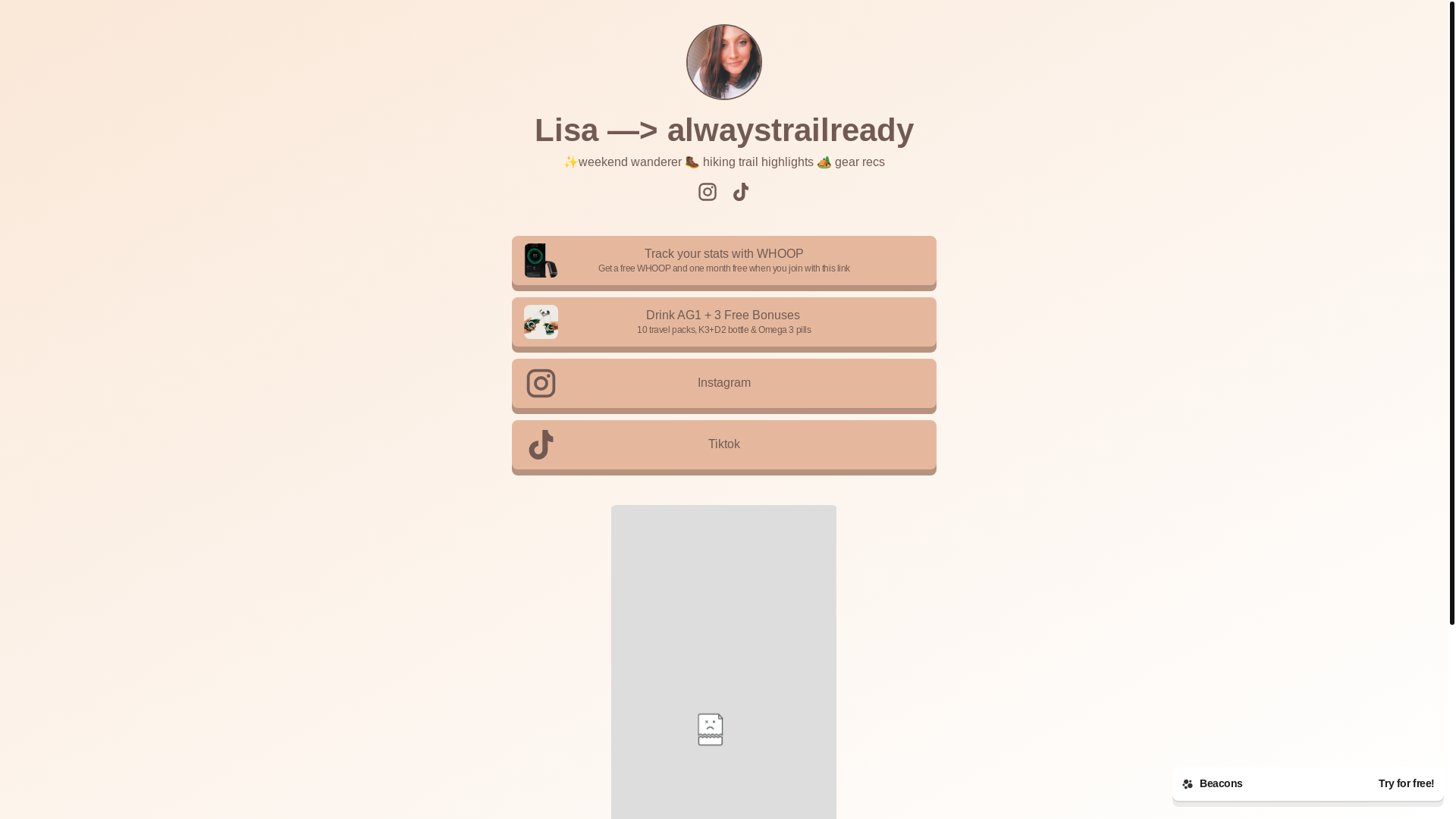 website screenshot of https://alwaystrailready.com/