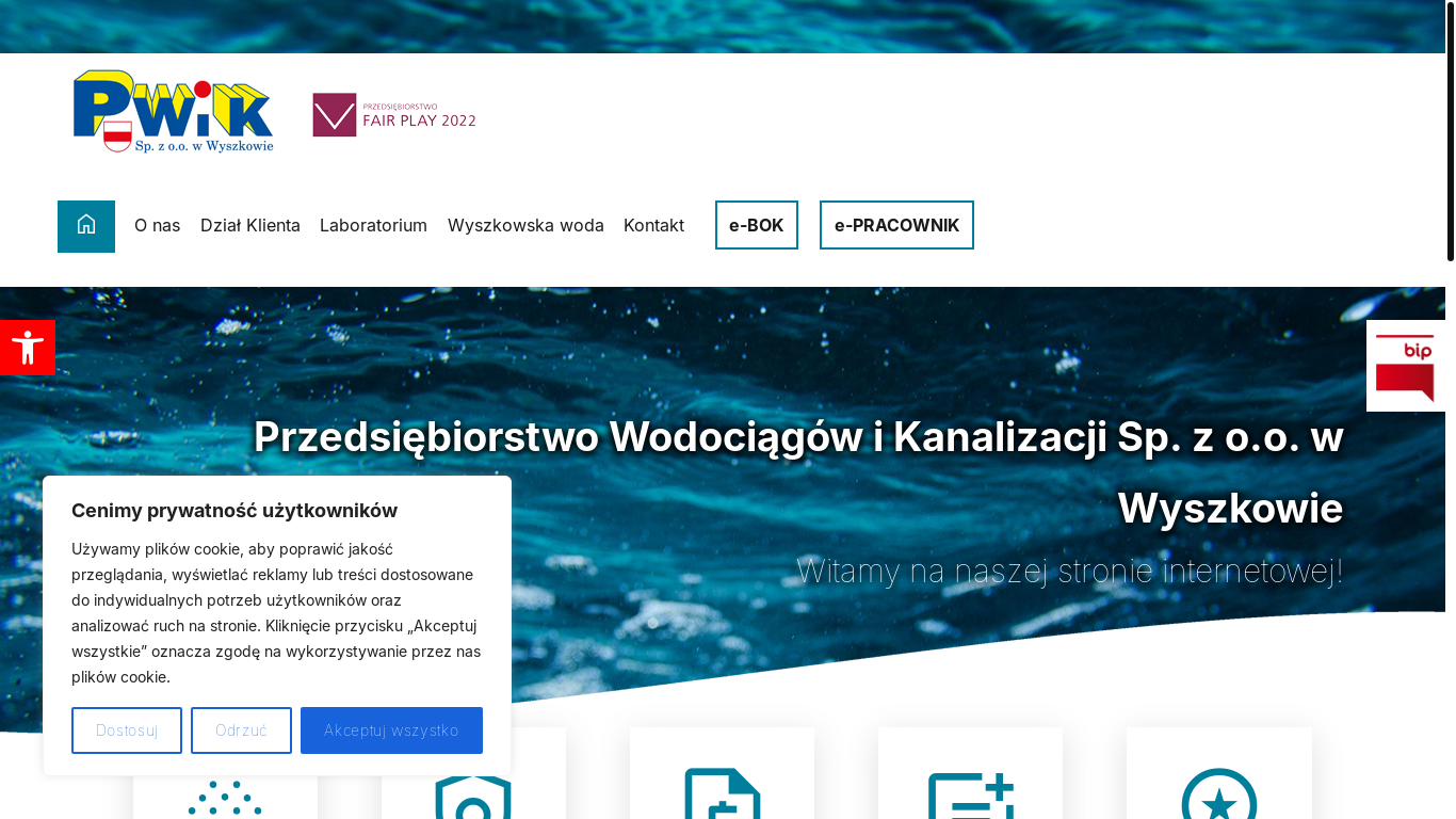 website screenshot of https://pwikwyszkow.pl/