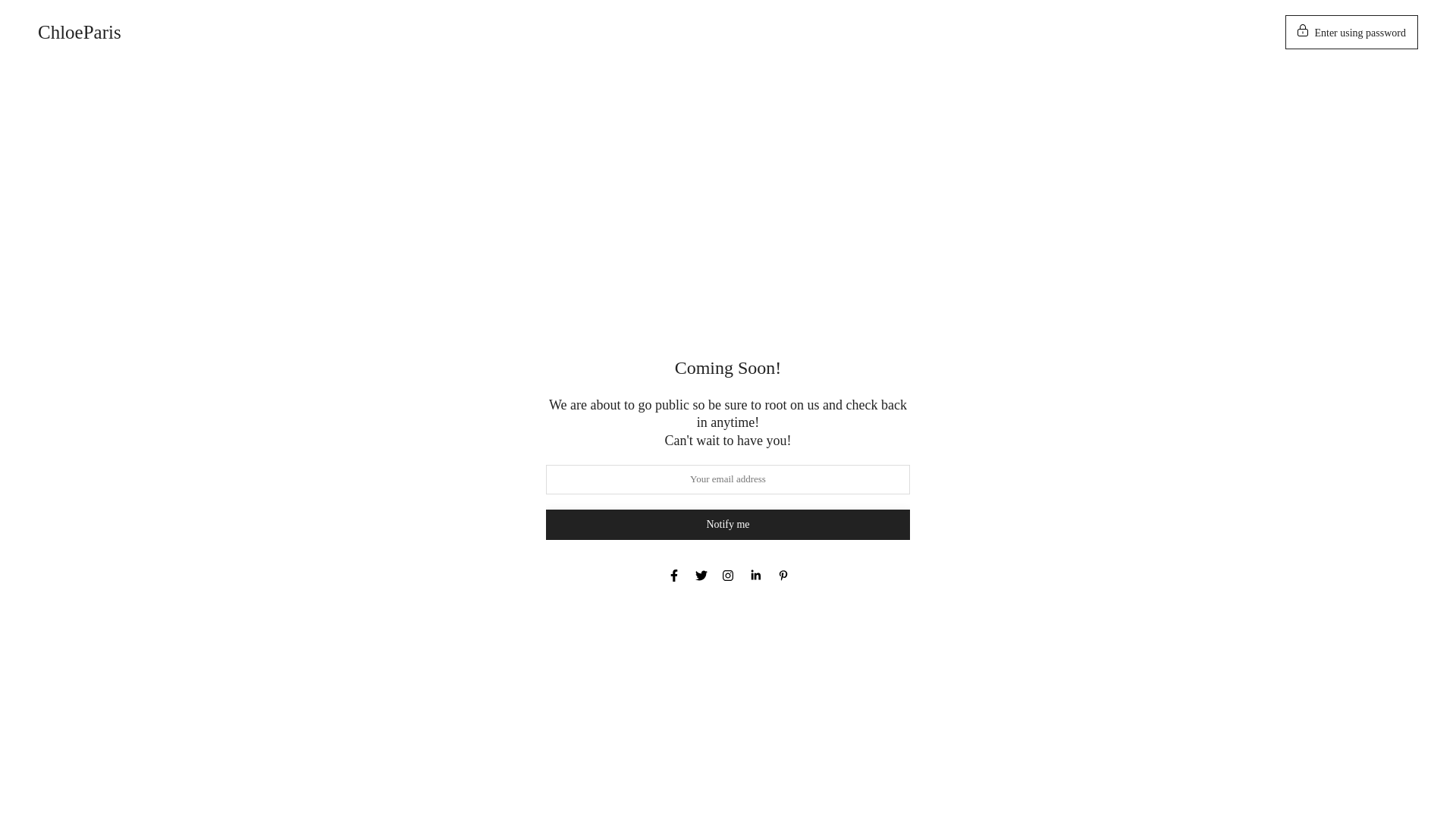 website screenshot of https://chlooeparis.fr/