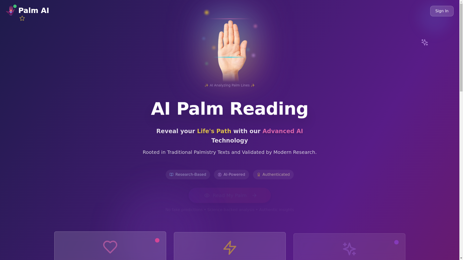 website screenshot of https://palmai-live.pages.dev/