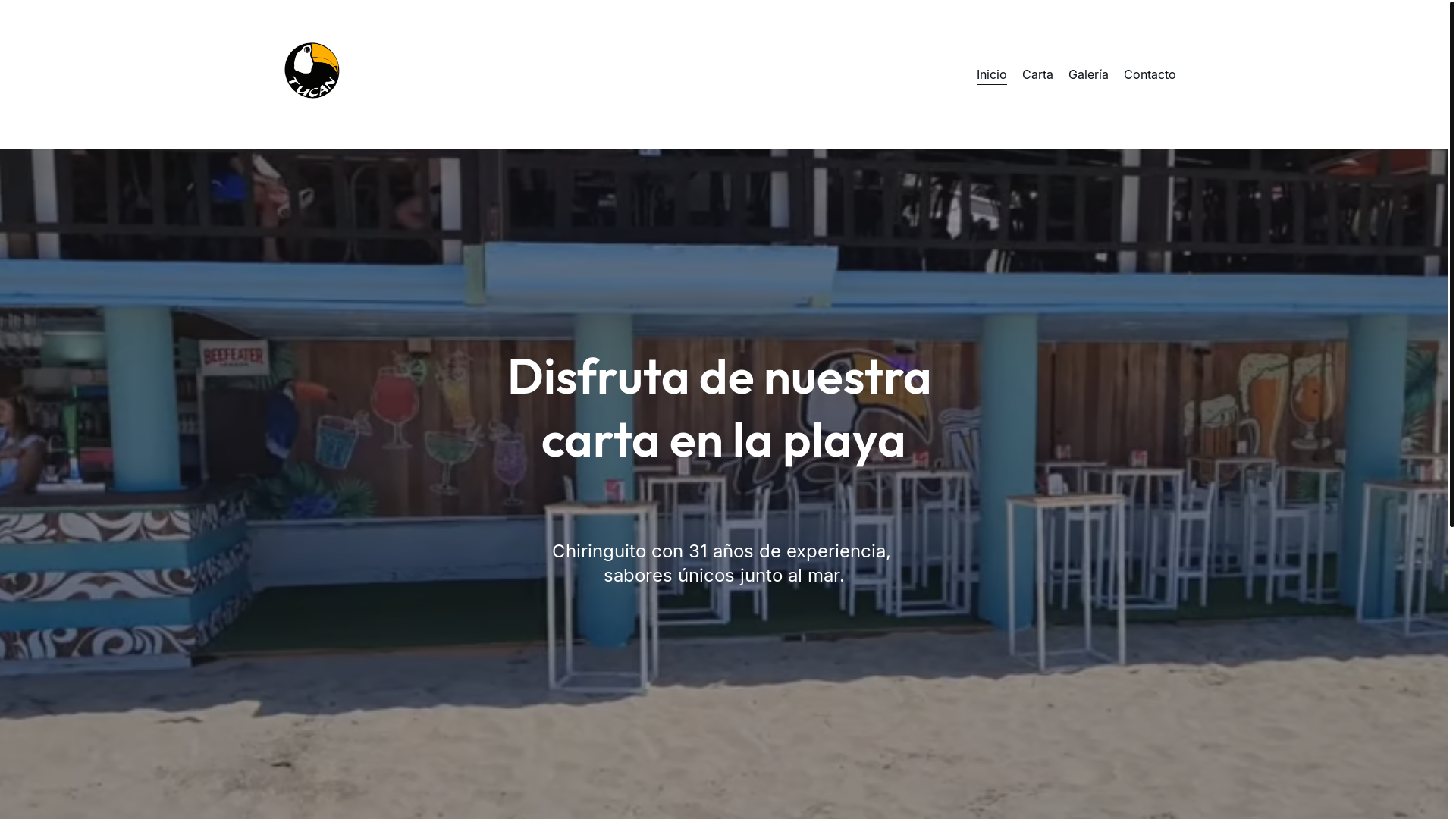 website screenshot of https://xn--chiringuitotucantucana-4ec.es/