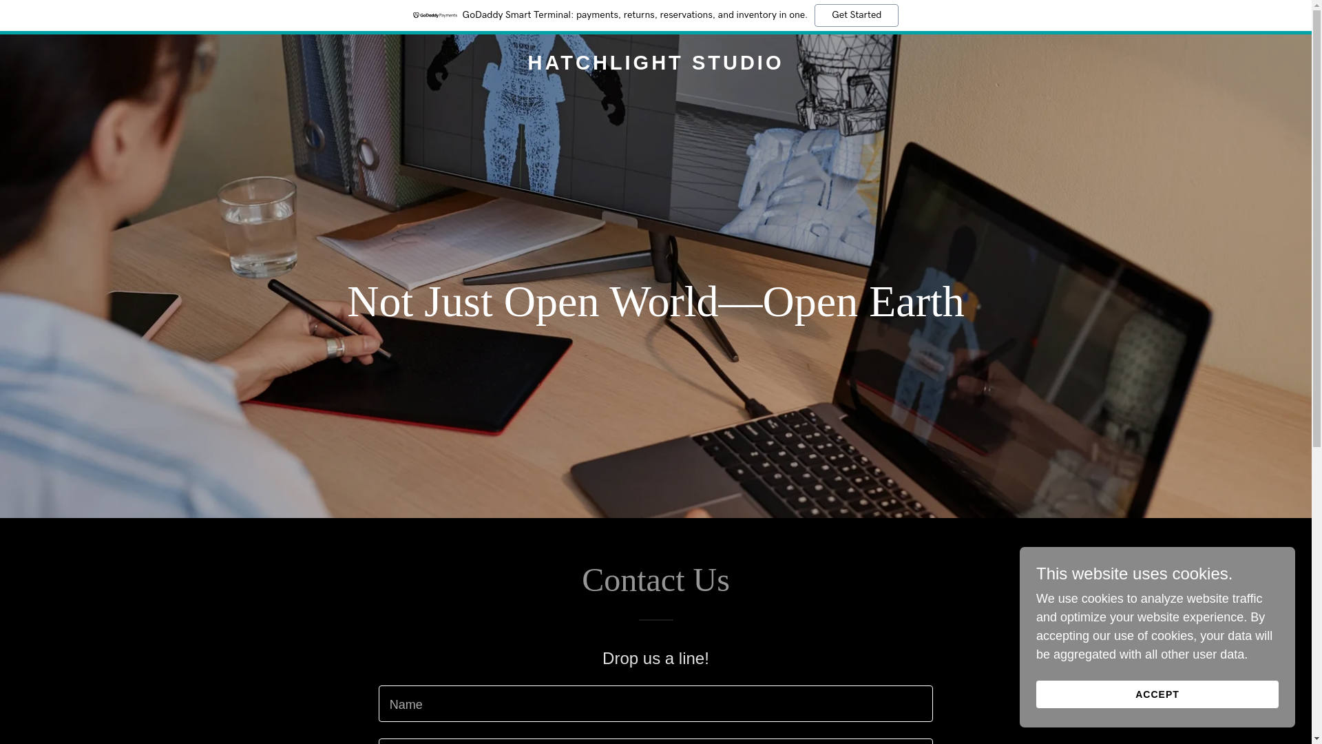 website screenshot of https://hatchlight.studio/