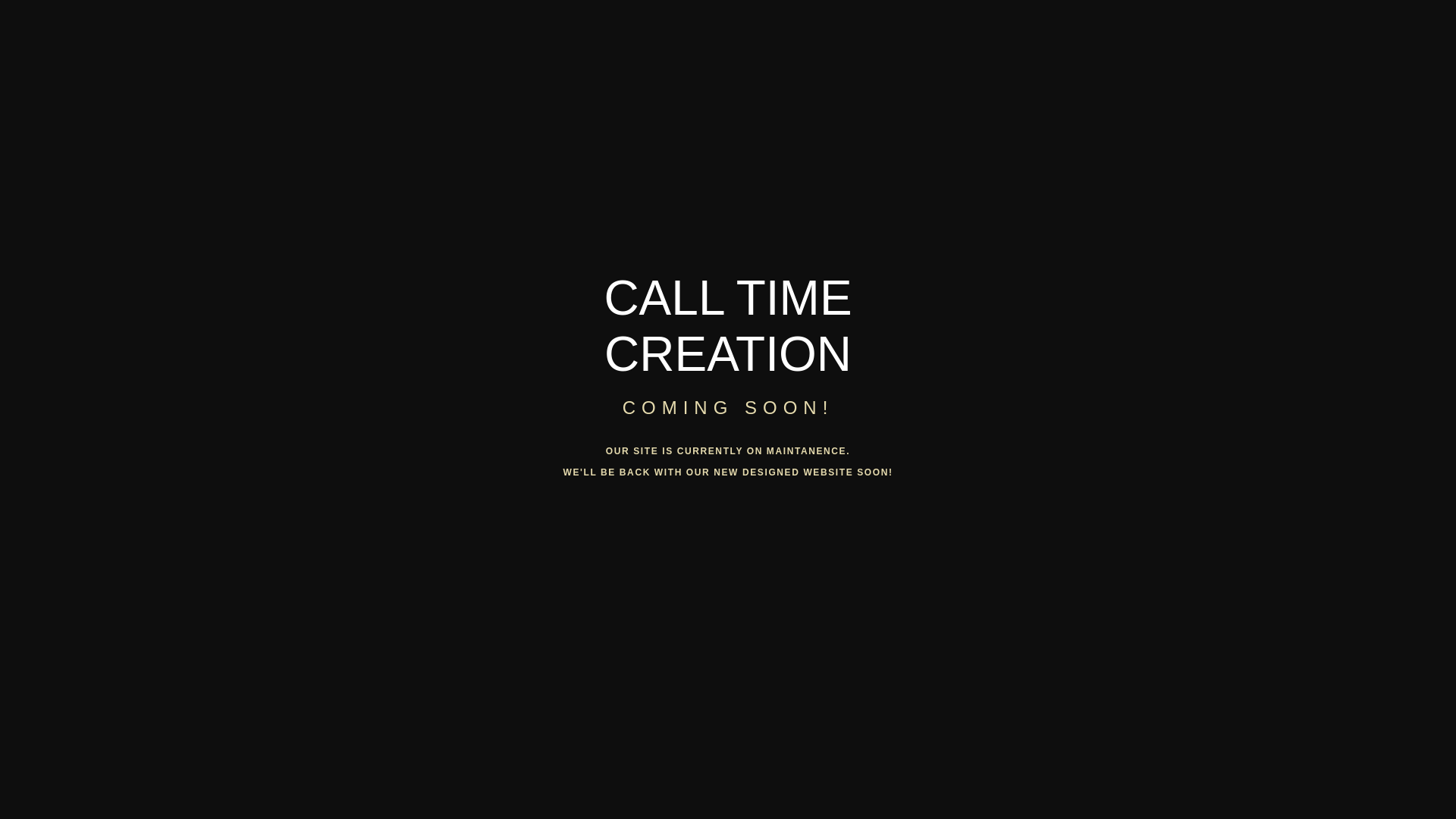 website screenshot of https://calltimecreation.com/
