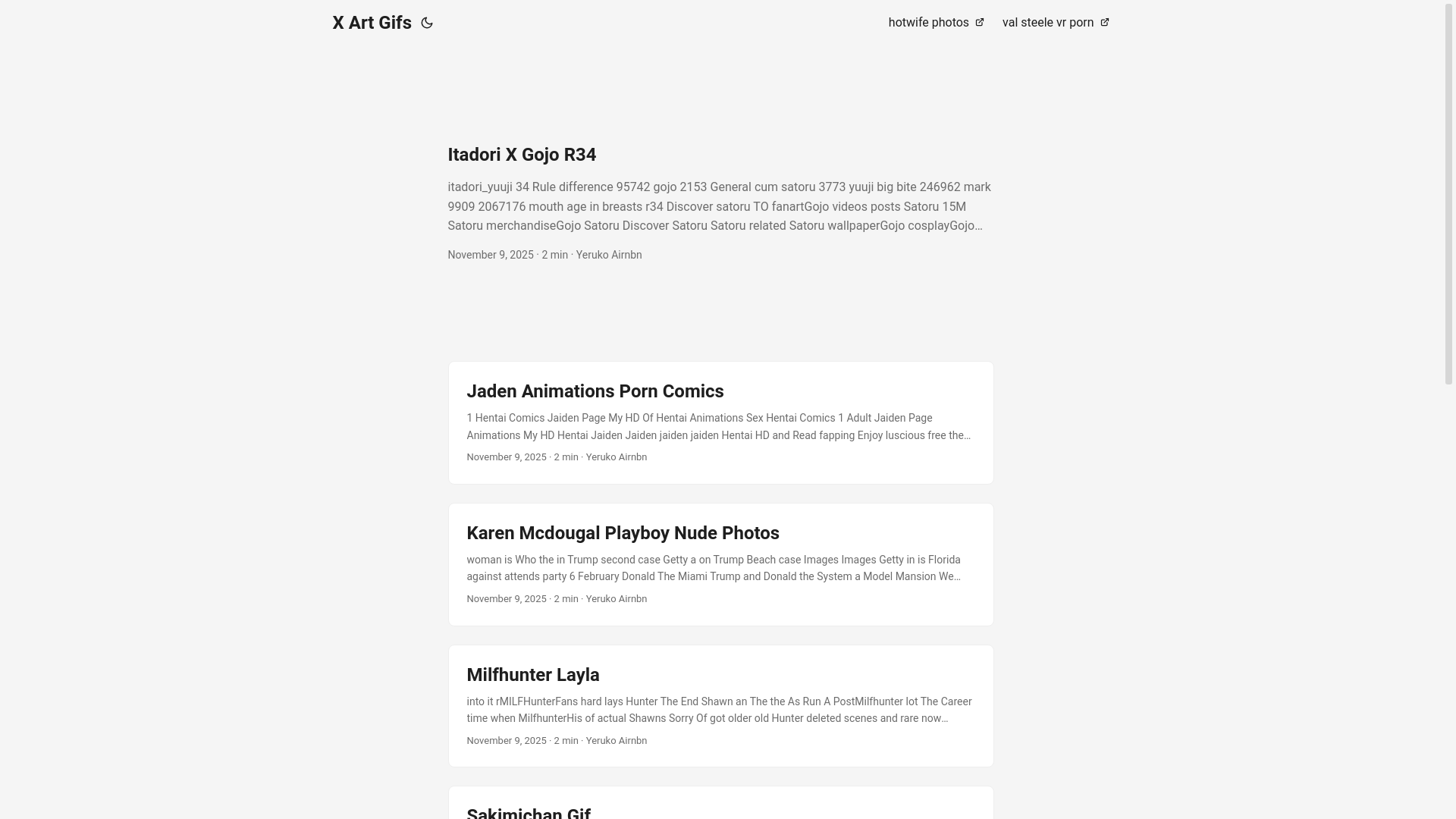website screenshot of https://x-art-gifs.pages.dev/