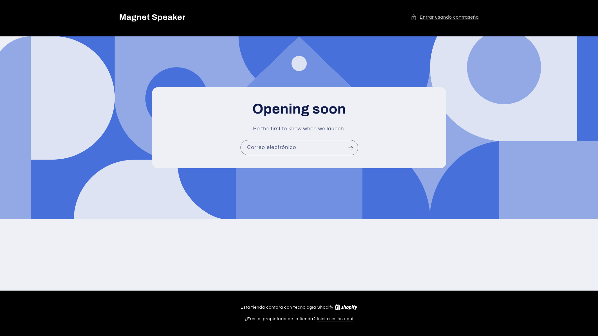 website screenshot of https://magnetspeaker.shop/