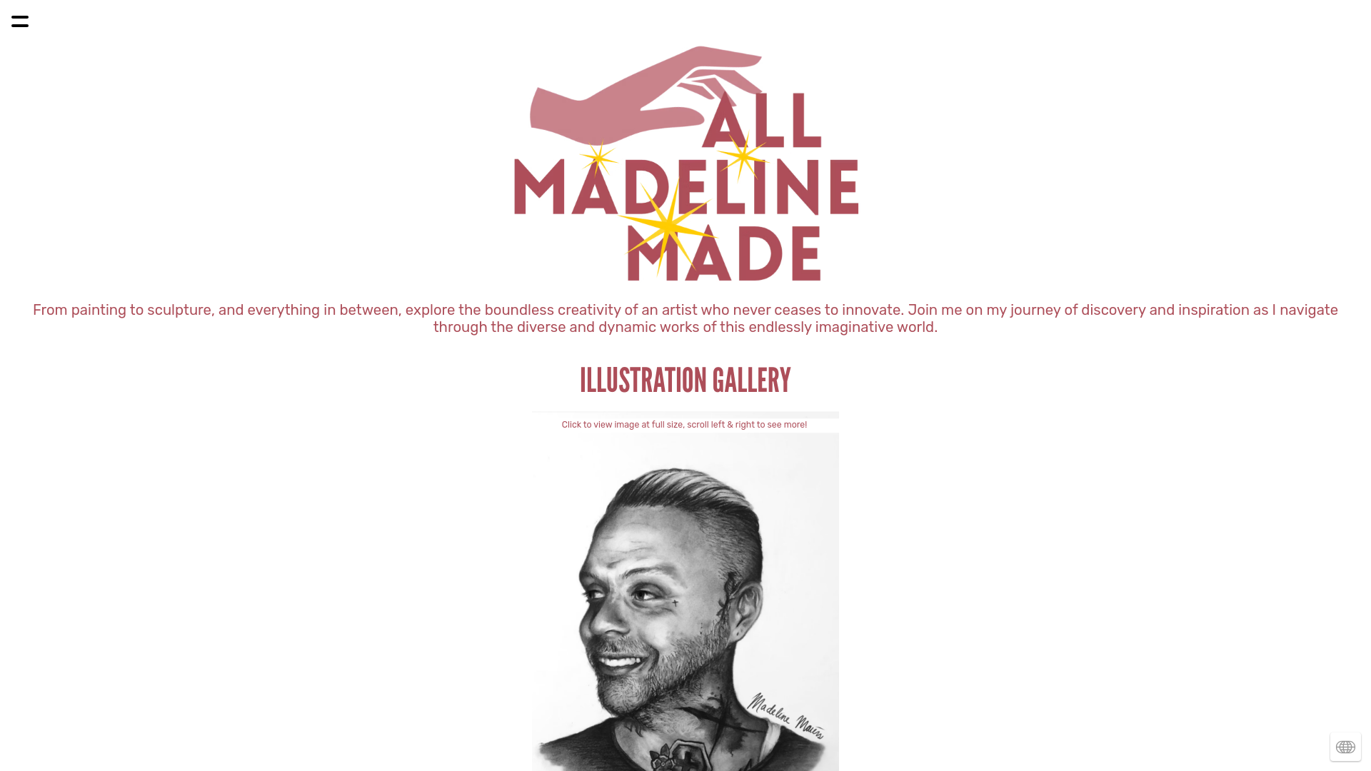 website screenshot of https://allmadelinemade.com/