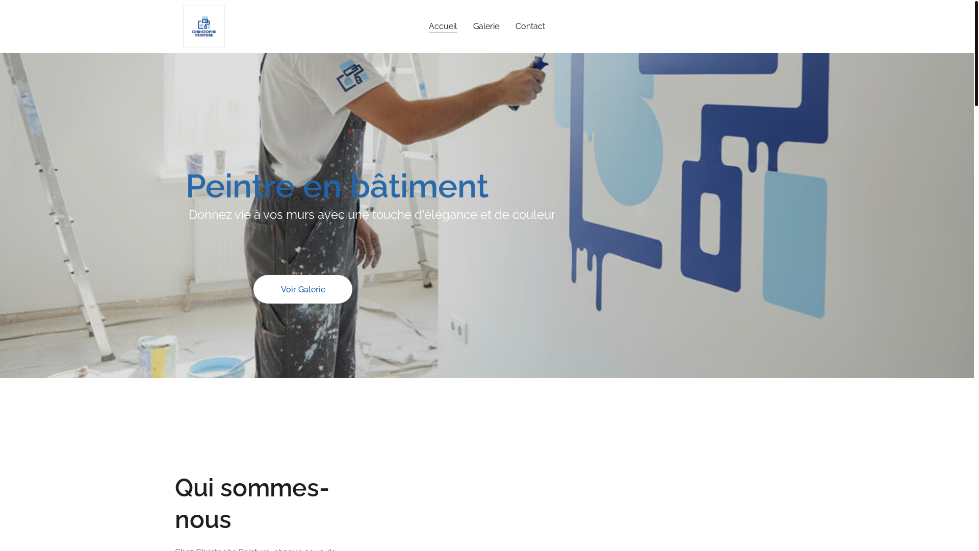 website screenshot of https://christophepeinture.fr/