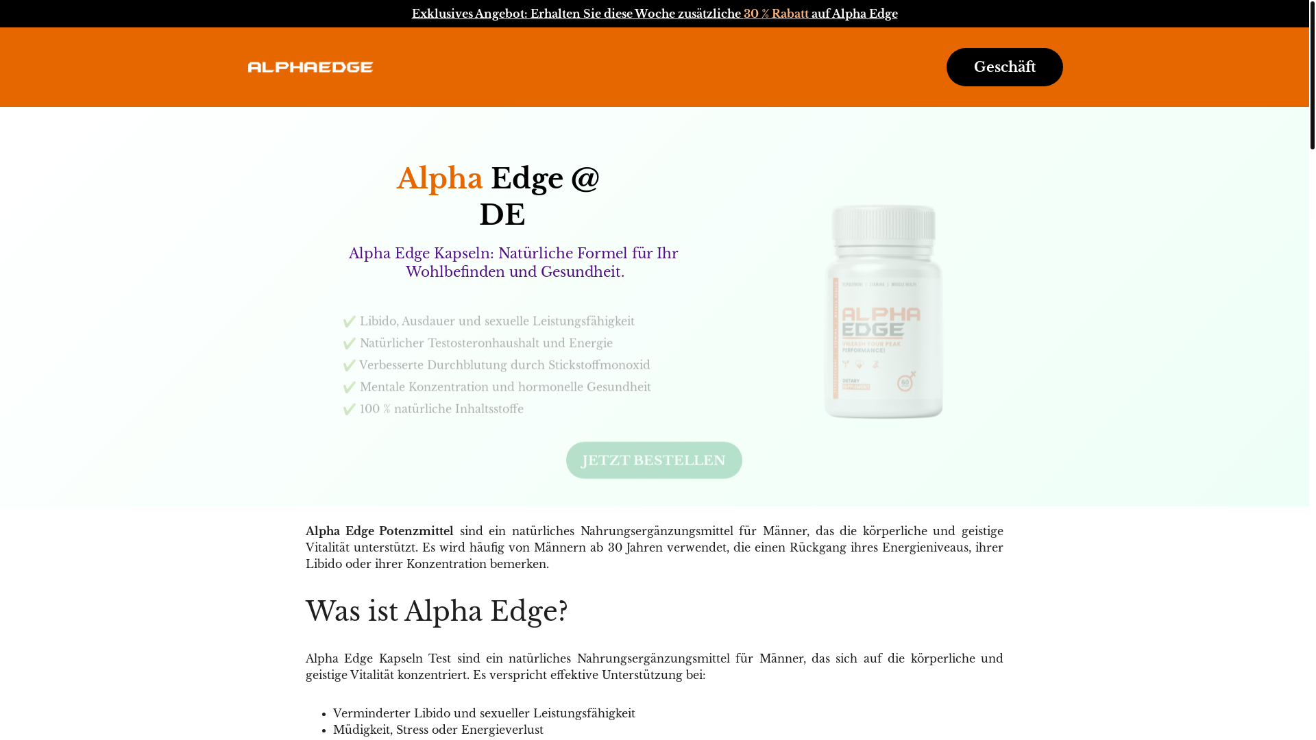 website screenshot of https://alphaedgee.de/