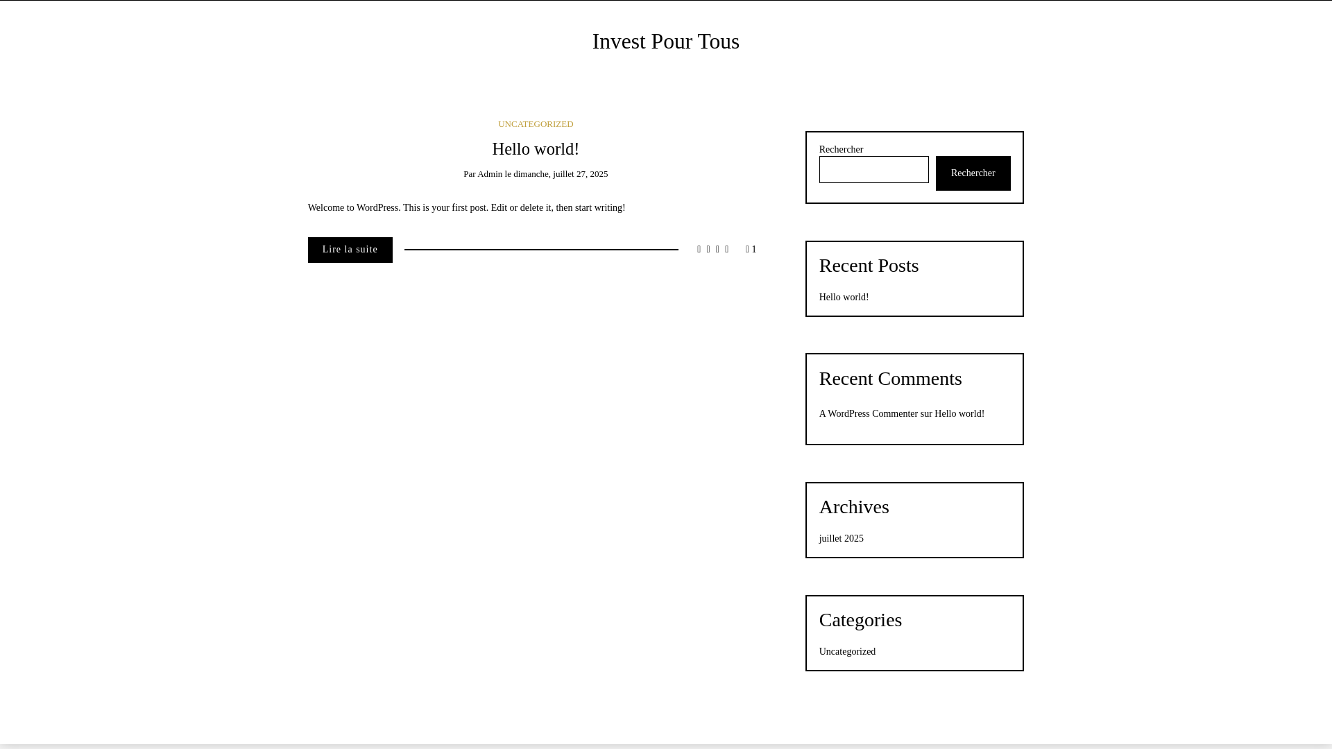 website screenshot of https://investpourtous.fr/