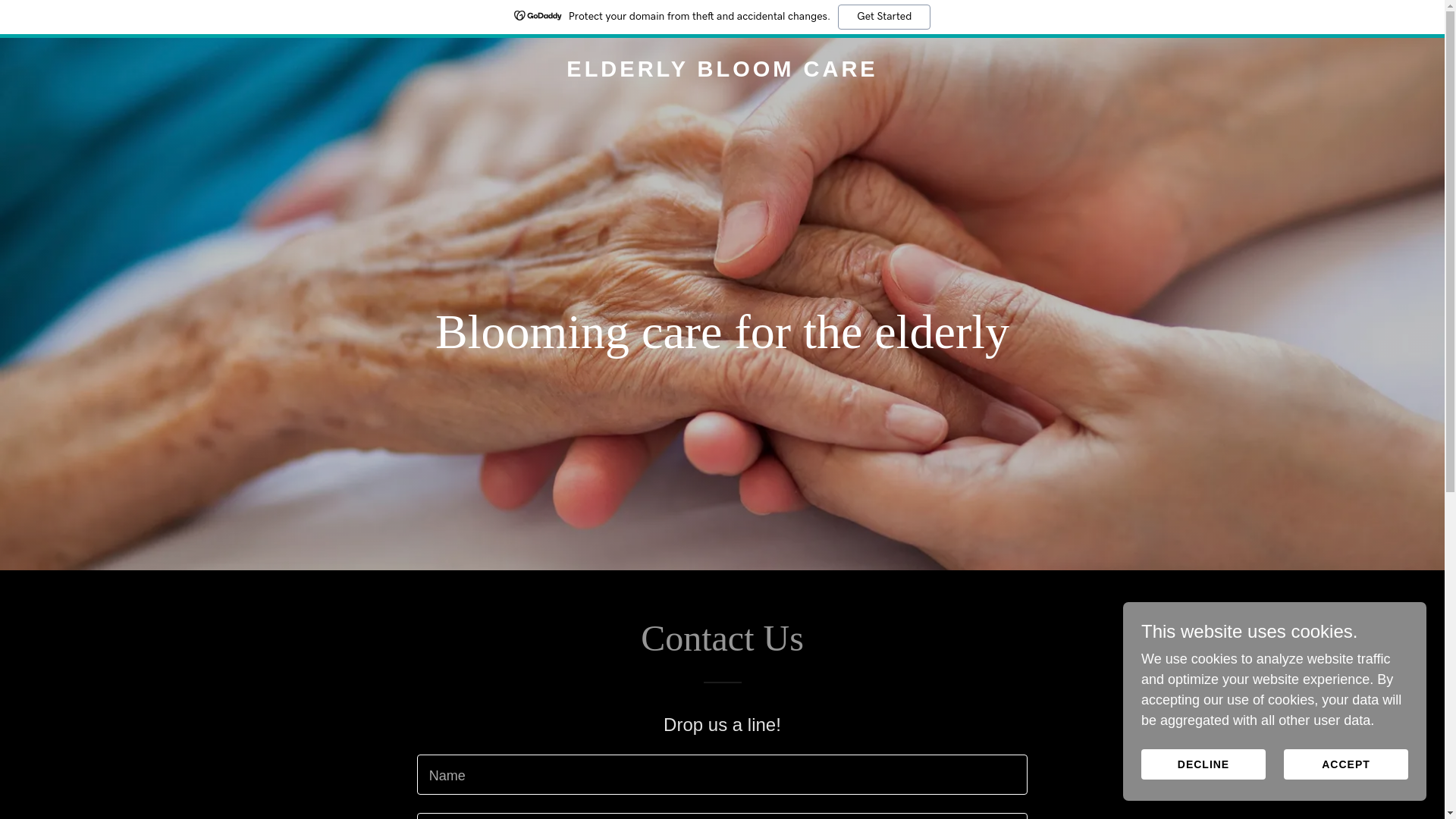 website screenshot of https://elderlybloomcare.co.uk/