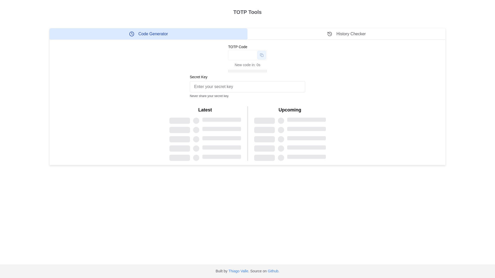 website screenshot of https://totp-project-web.pages.dev/