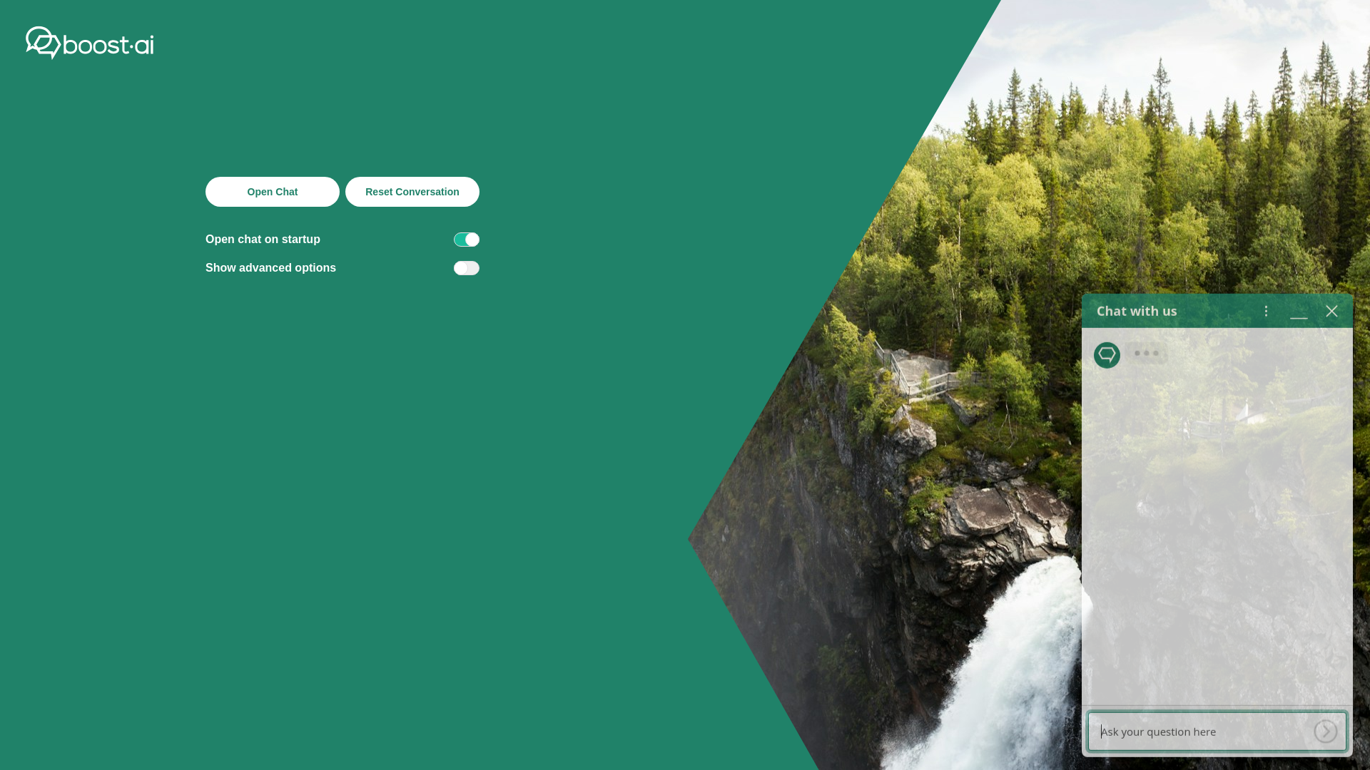 website screenshot of https://845coursera.boost.ai/