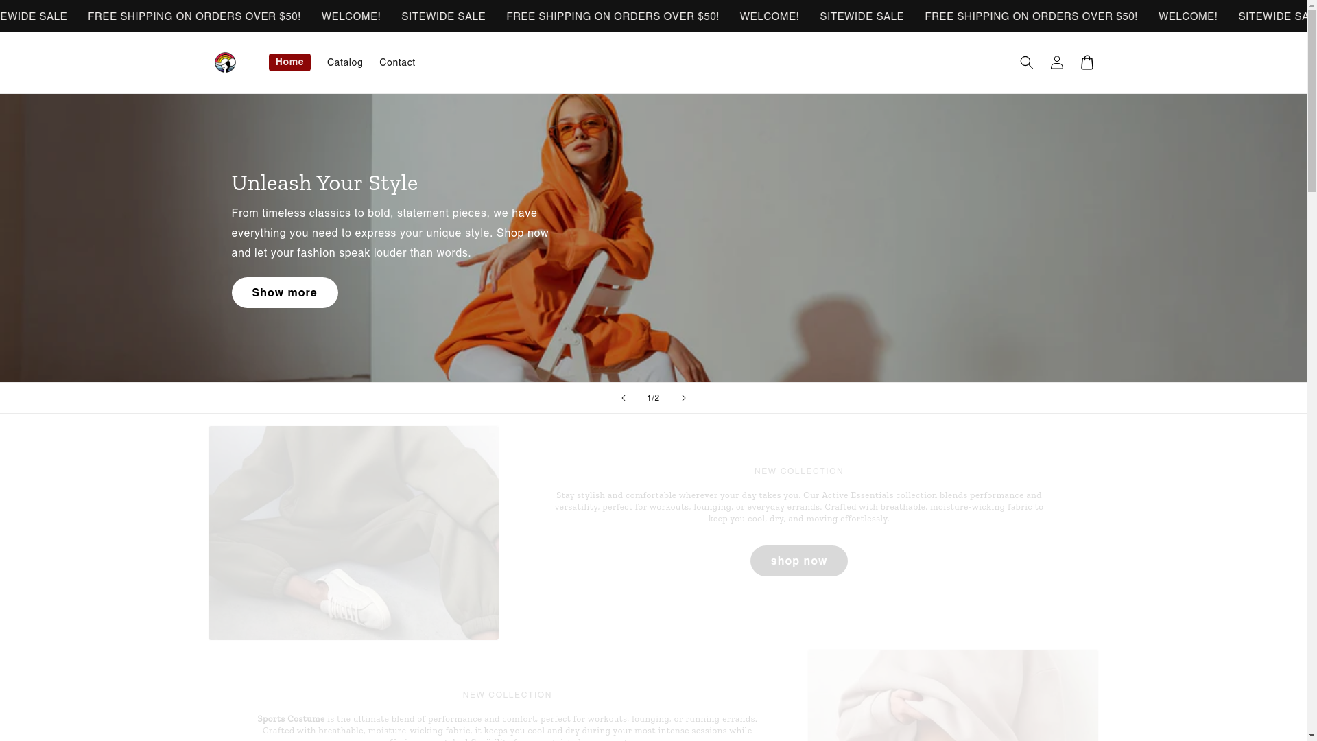 website screenshot of https://alitesclothing.store/