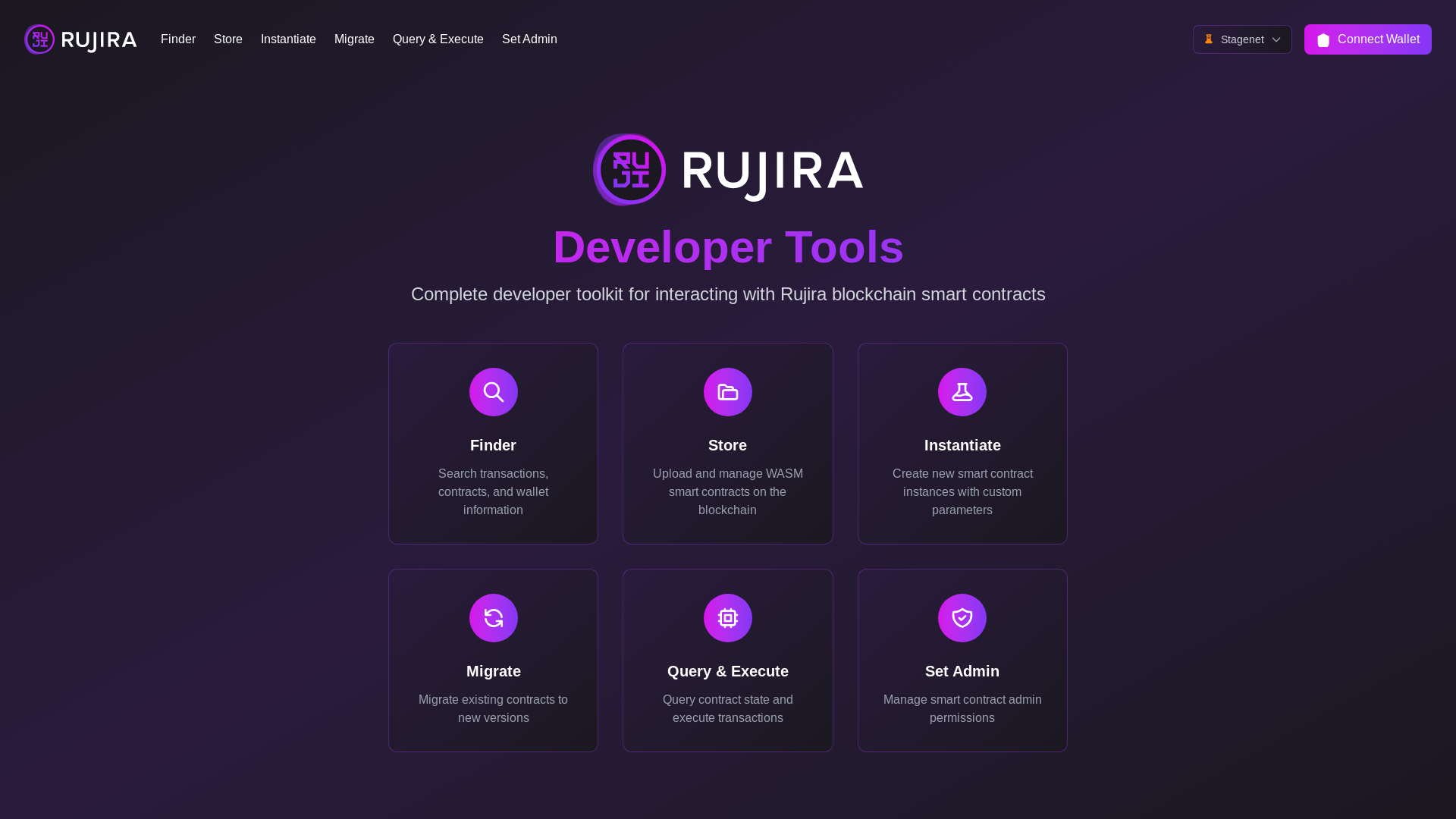 website screenshot of https://rujira-developer-toolkit.pages.dev/