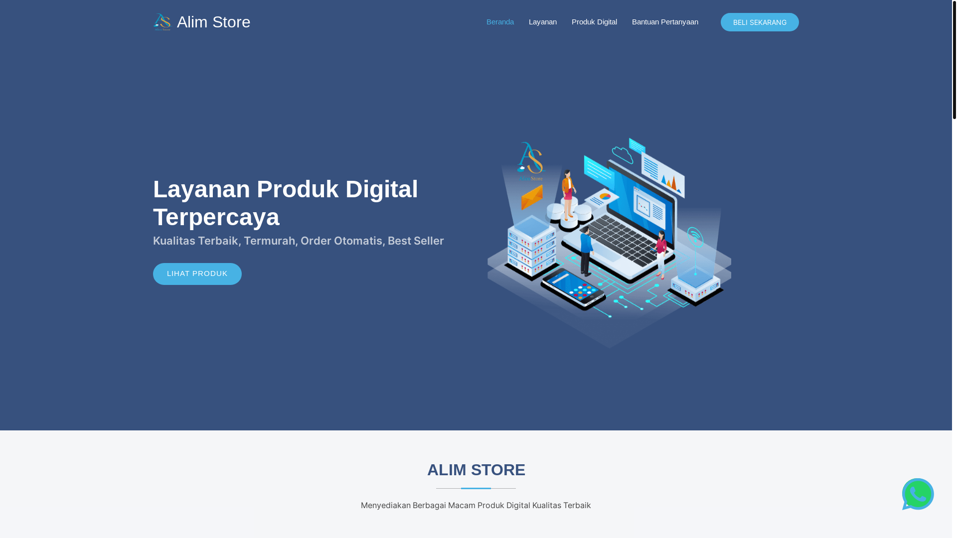 website screenshot of https://alimcloud.pages.dev/