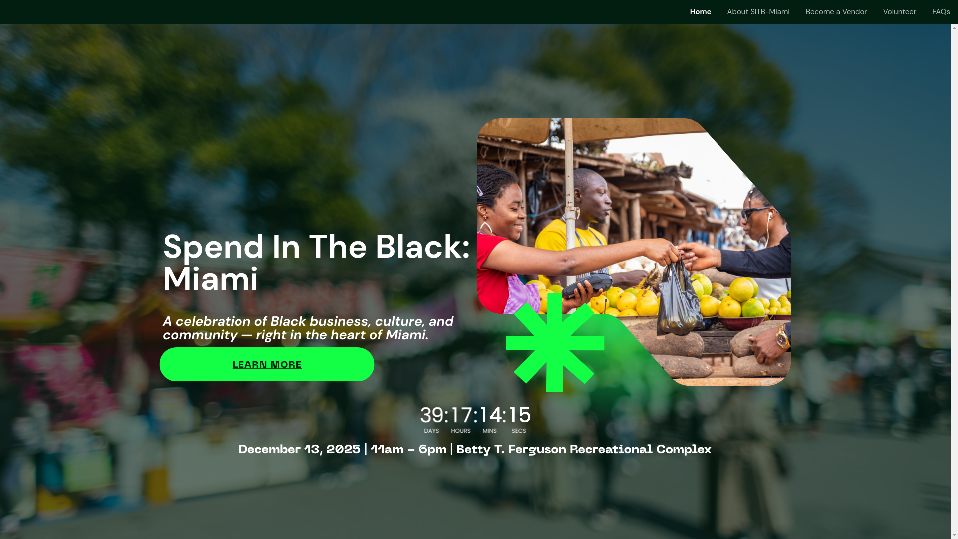 website screenshot of https://spendblackmiami.com/