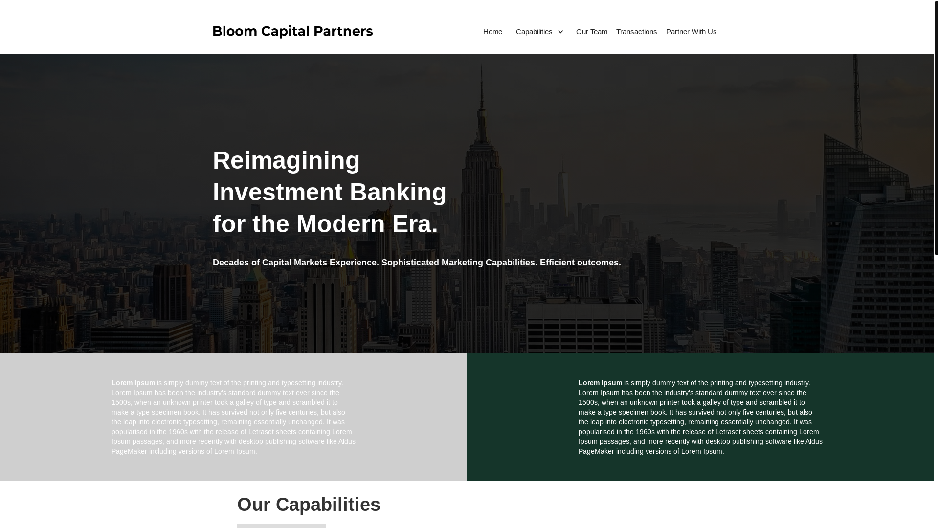 website screenshot of https://bloomcap.io/