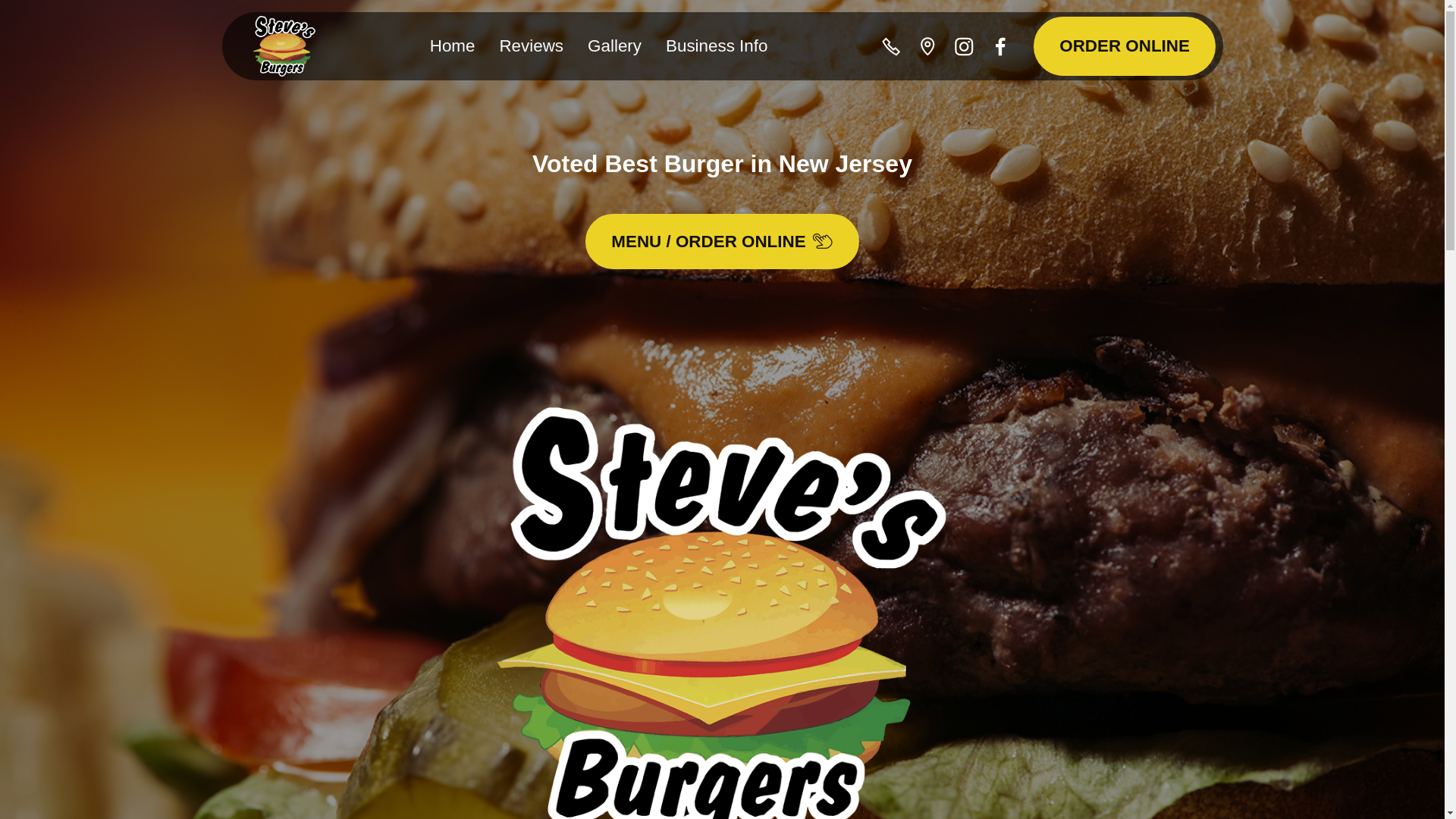 website screenshot of https://stevesburgersgarfield.com/