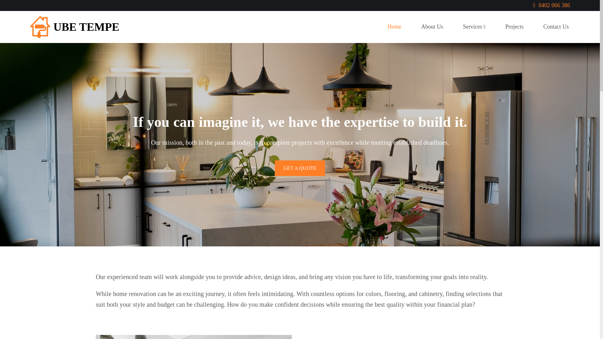 website screenshot of https://ubetempe.com/