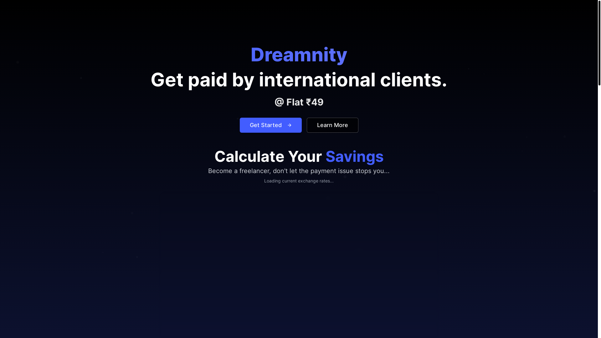 website screenshot of https://dreamnity.pages.dev/