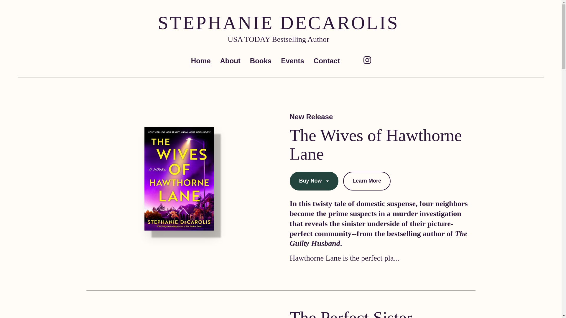 website screenshot of https://stephaniedecarolis.com/