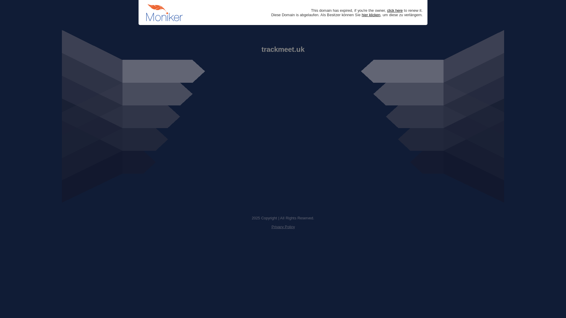 website screenshot of https://trackmeet.uk/