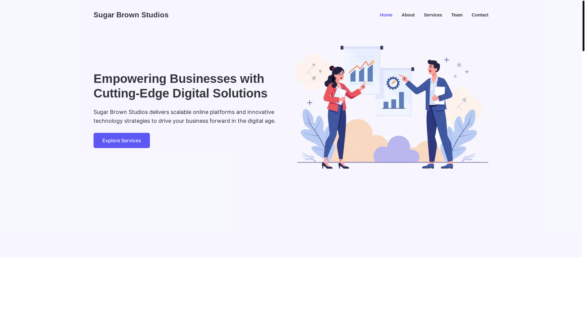 website screenshot of https://sugar-brown-studios.pages.dev/