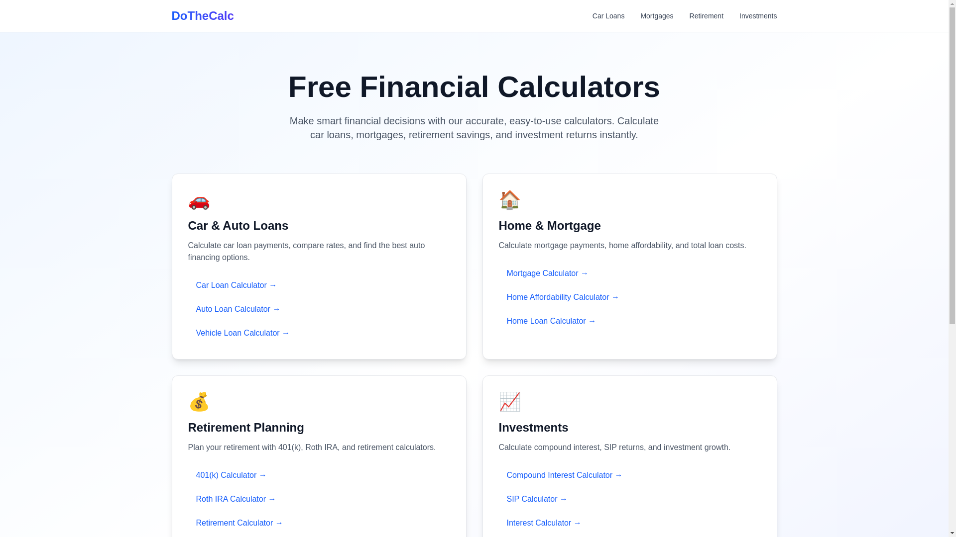 website screenshot of https://dothecalc.com/