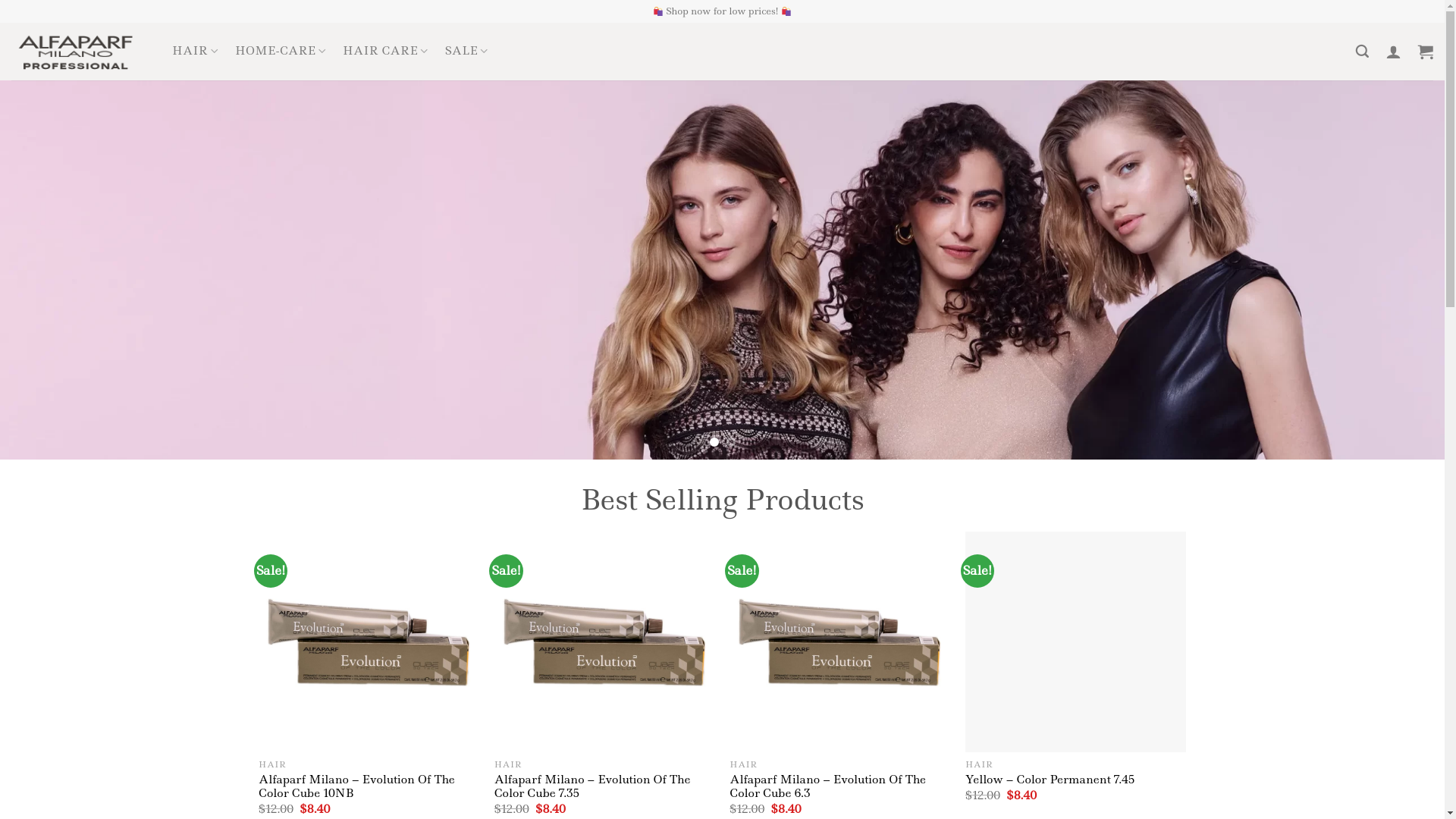 website screenshot of https://alfaparfhair.com/