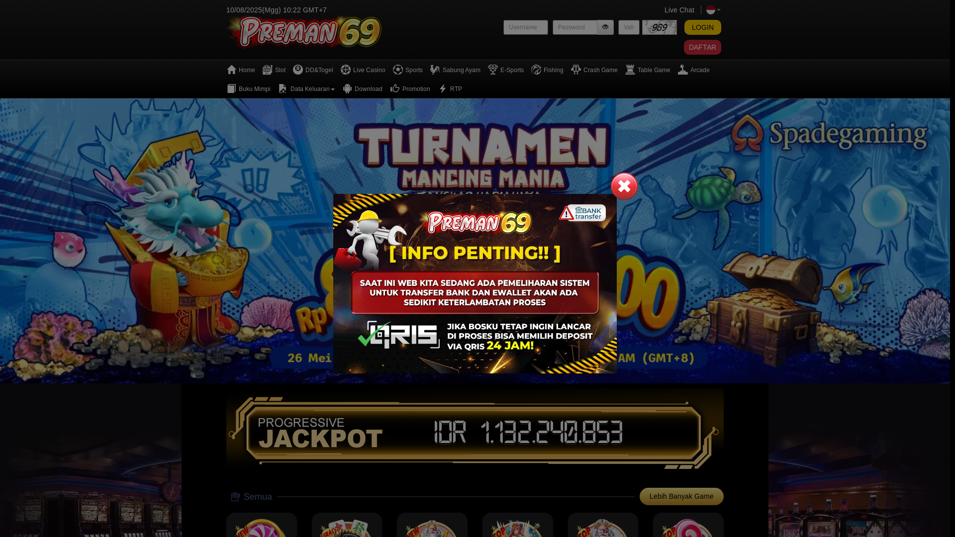 website screenshot of https://bukanpreman.shop/