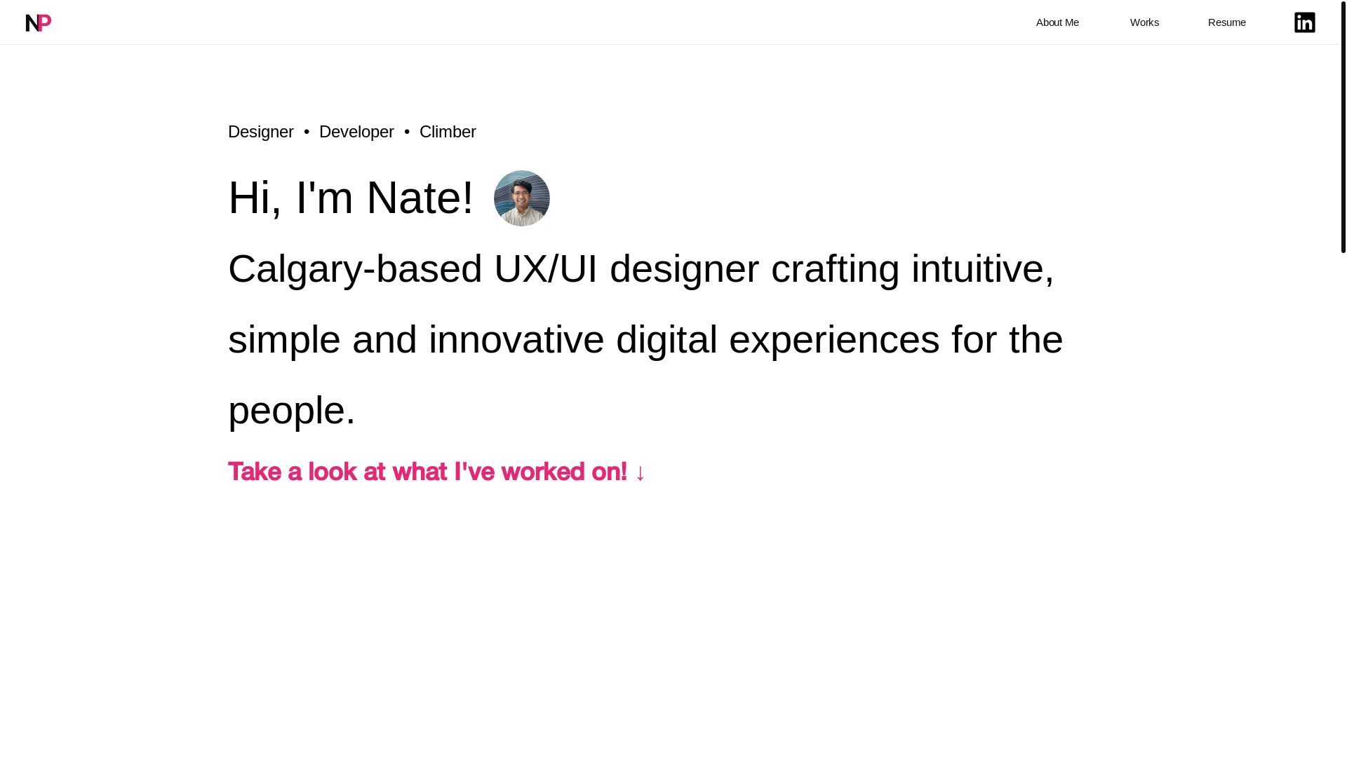 website screenshot of https://natemp.ca/