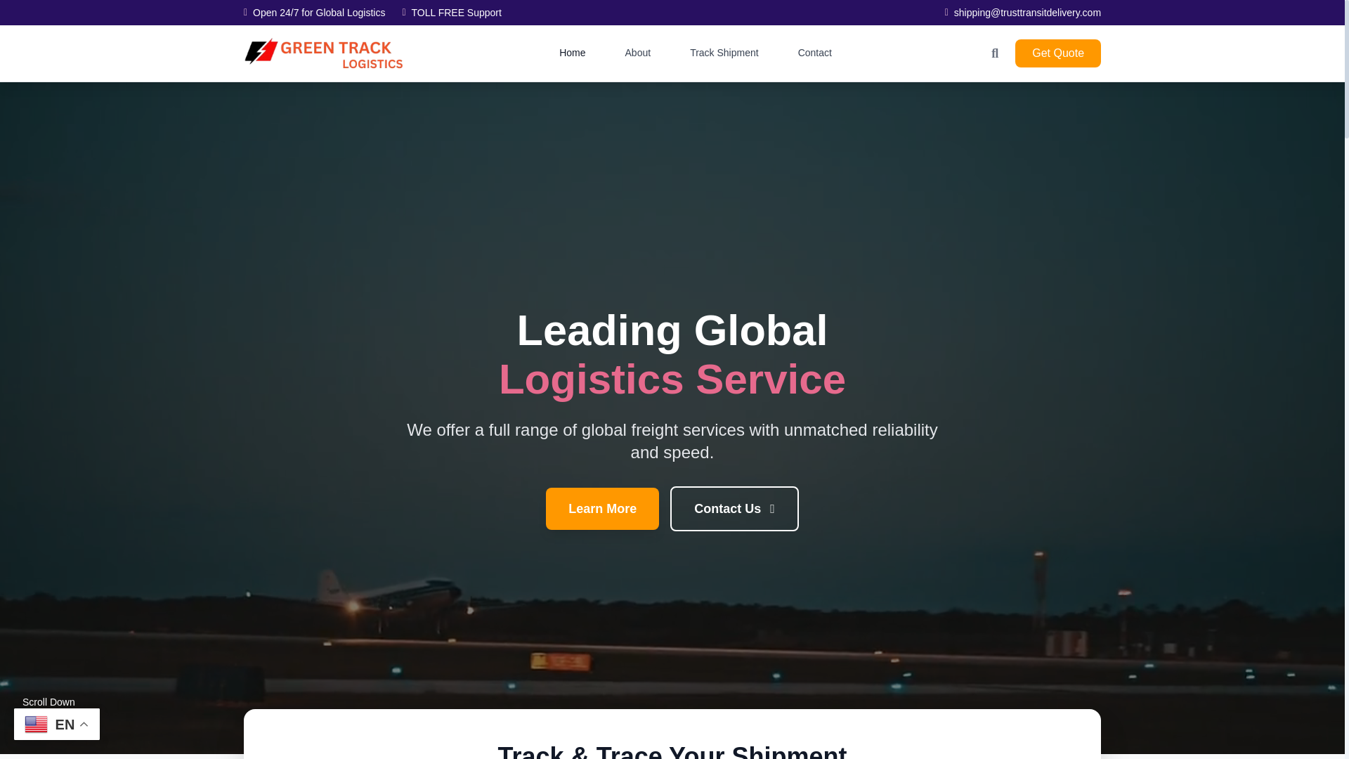 website screenshot of https://trusttransitdelivery.com/