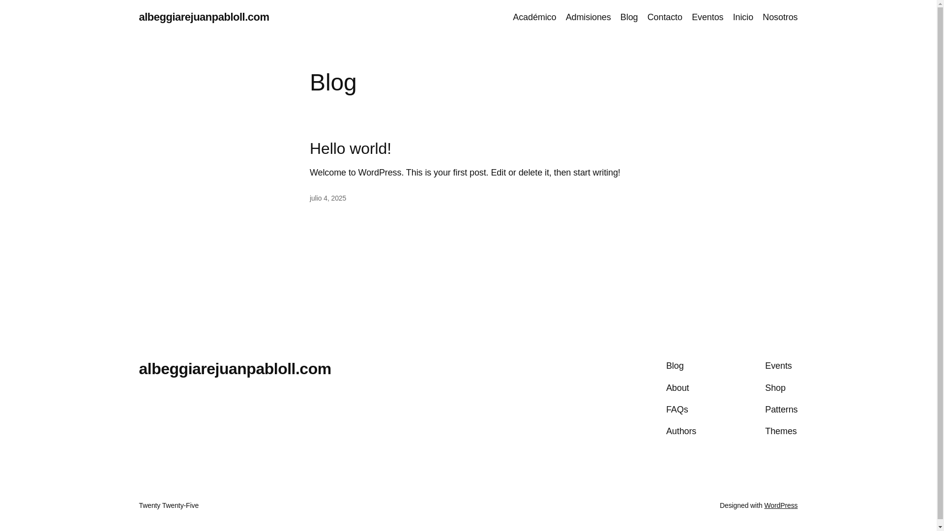 website screenshot of https://albeggiarejuanpabloll.com/