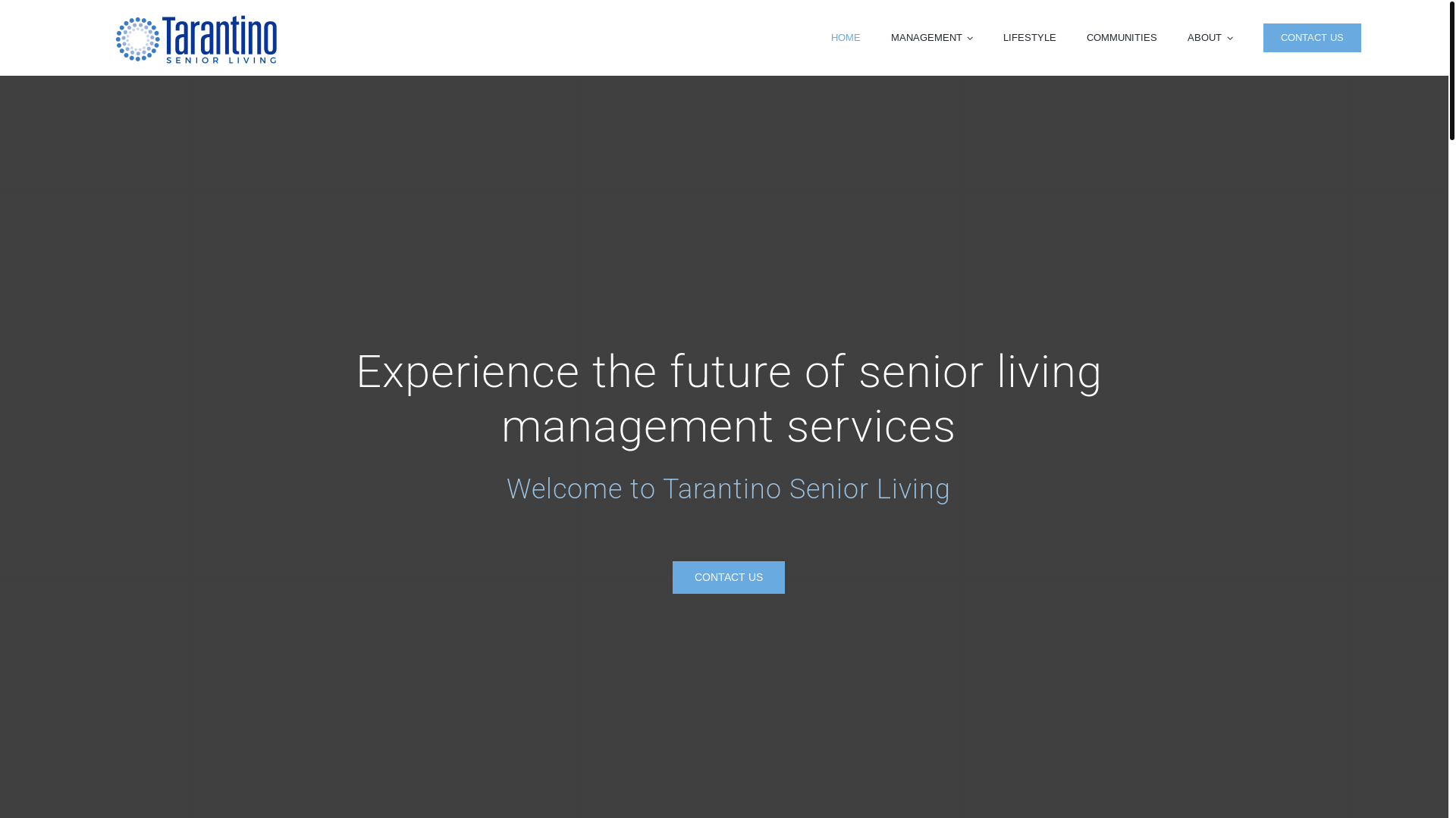 website screenshot of http://www.tarantinoseniorliving.com/