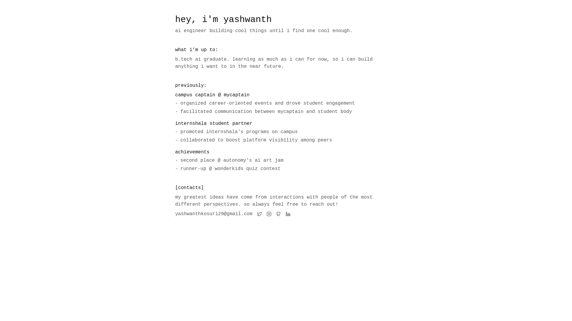website screenshot of https://yashwnthx.dev/