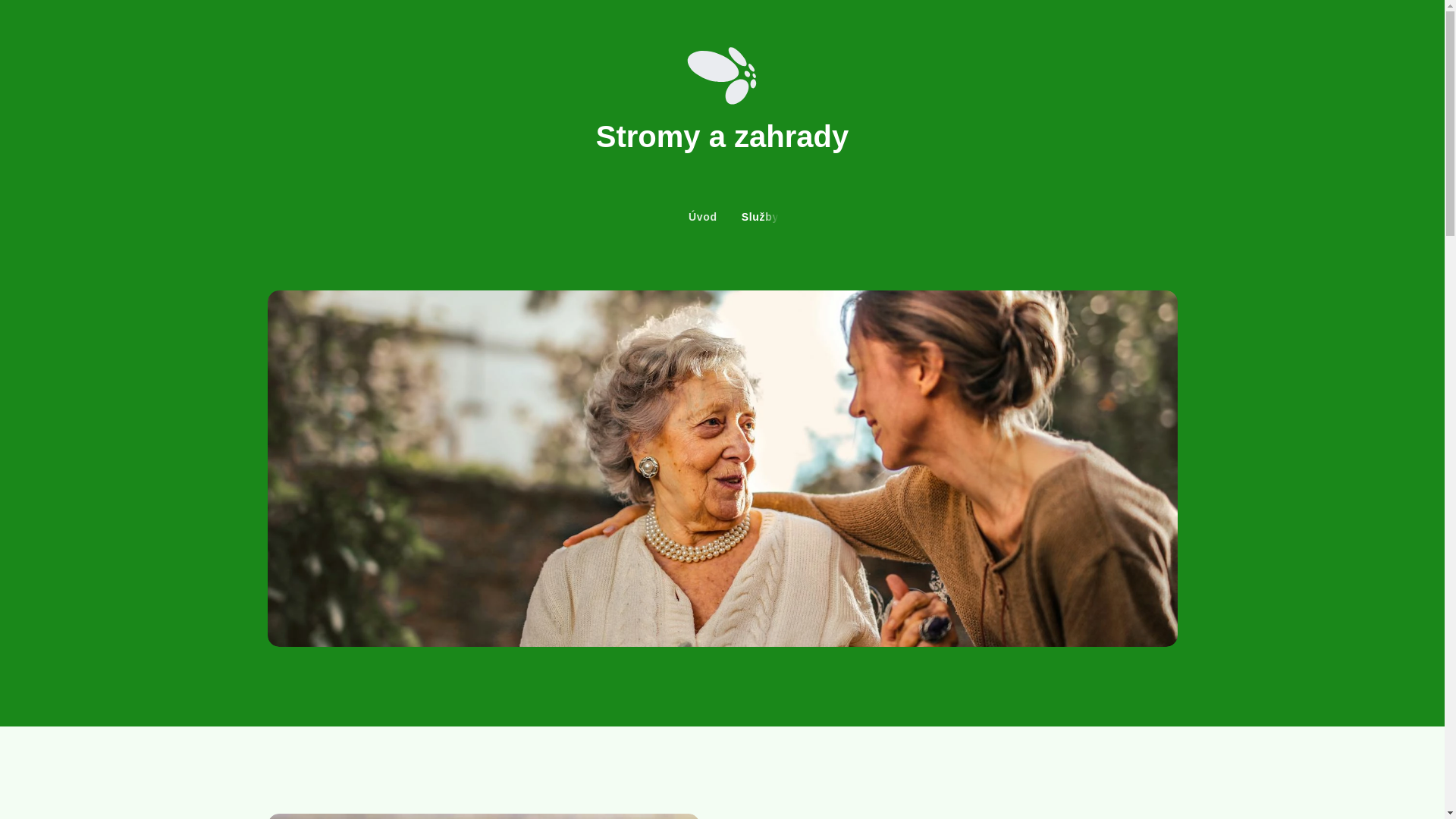 website screenshot of https://stromyazahrady.com/