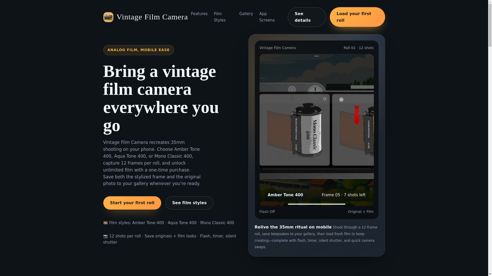 website screenshot of https://35mmfilmcamerastaticweb.pages.dev/