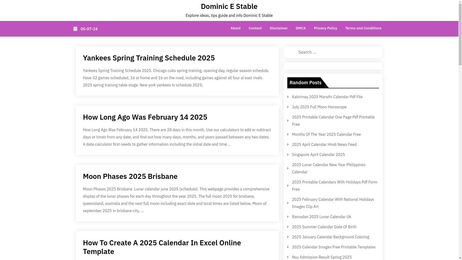 website screenshot of https://dominicestable.pages.dev/