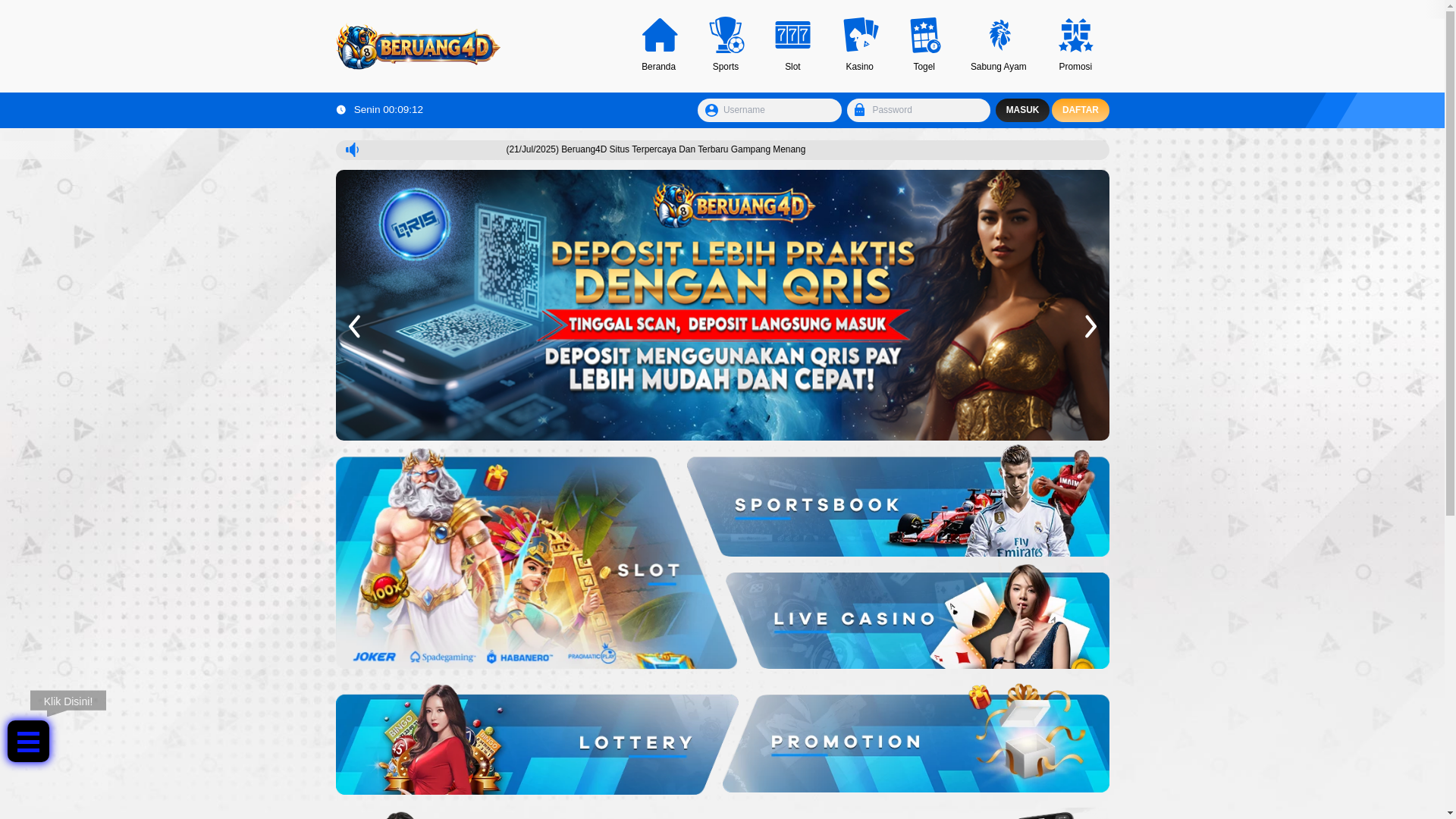 website screenshot of https://beruang4dss.xyz/