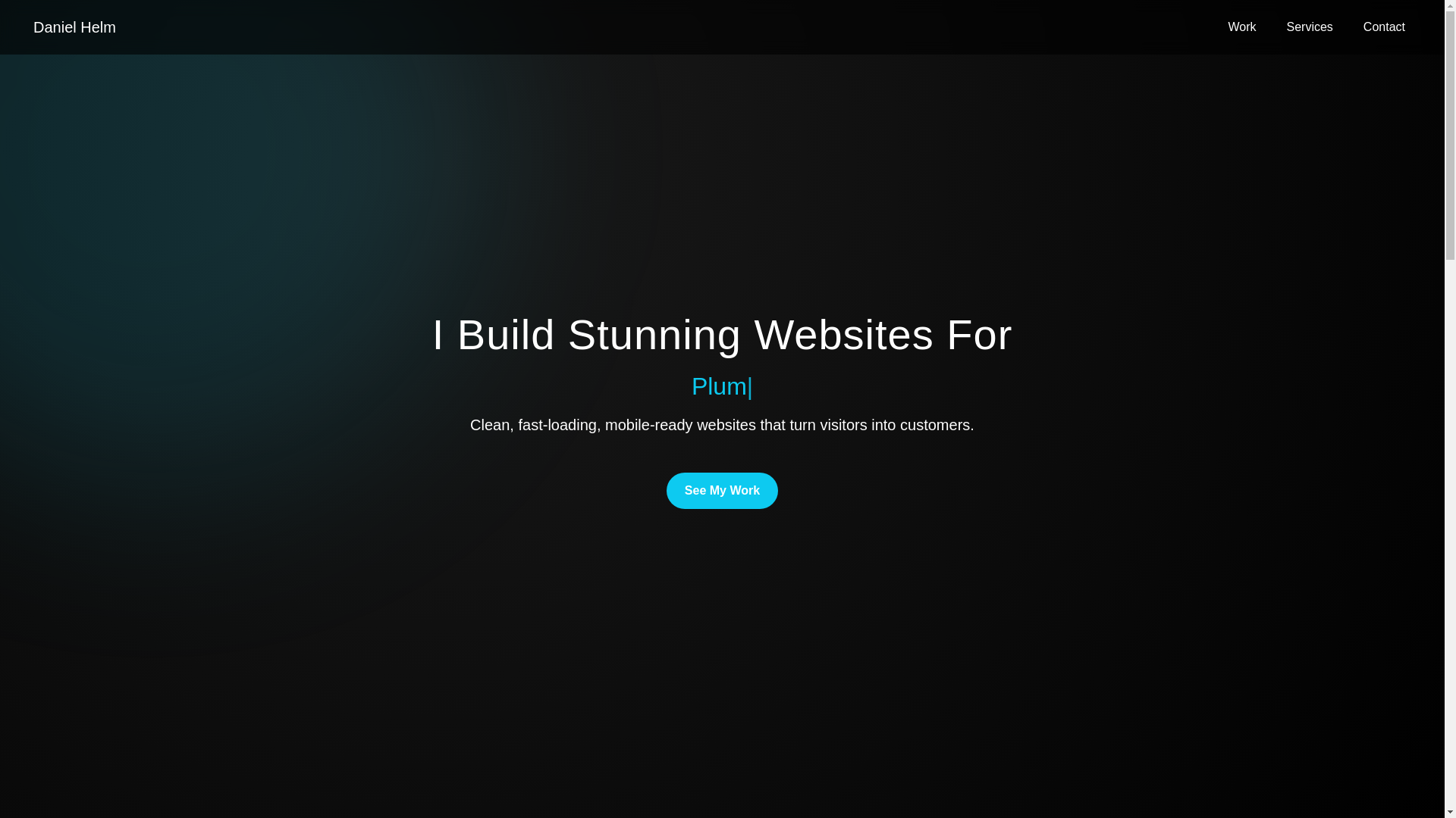 website screenshot of https://danielhelm.dev/