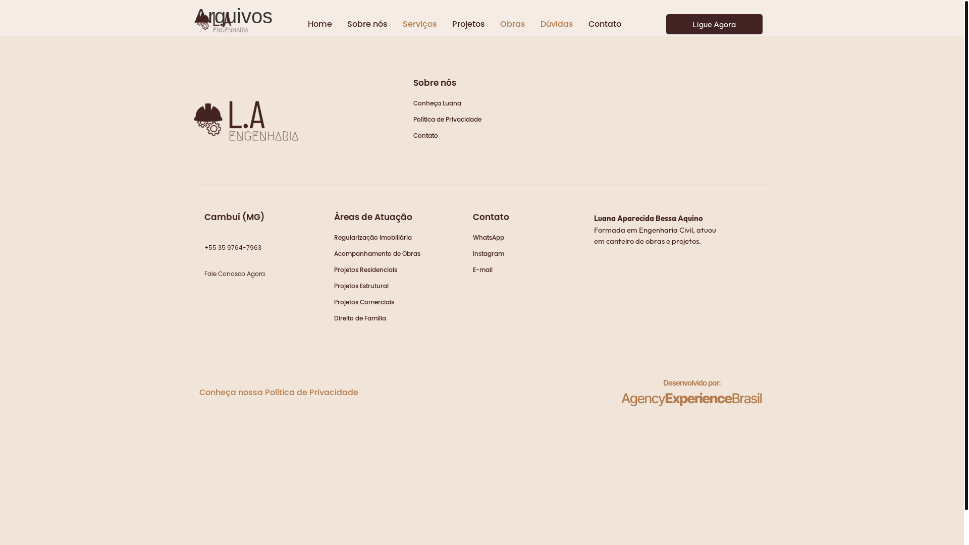 website screenshot of https://laengenhariasamonte.com.br/