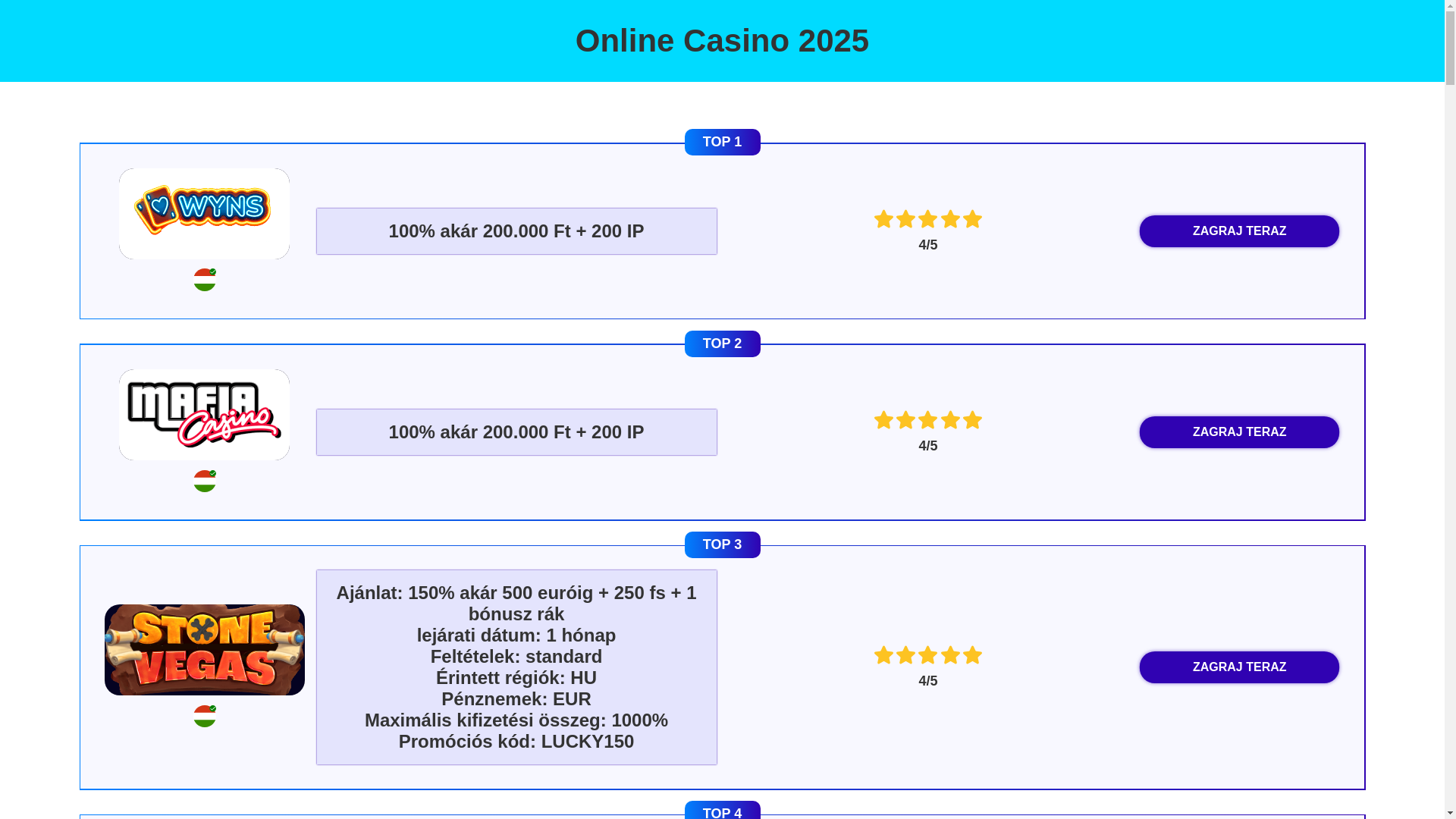 website screenshot of https://casino-online-magyar.ink/
