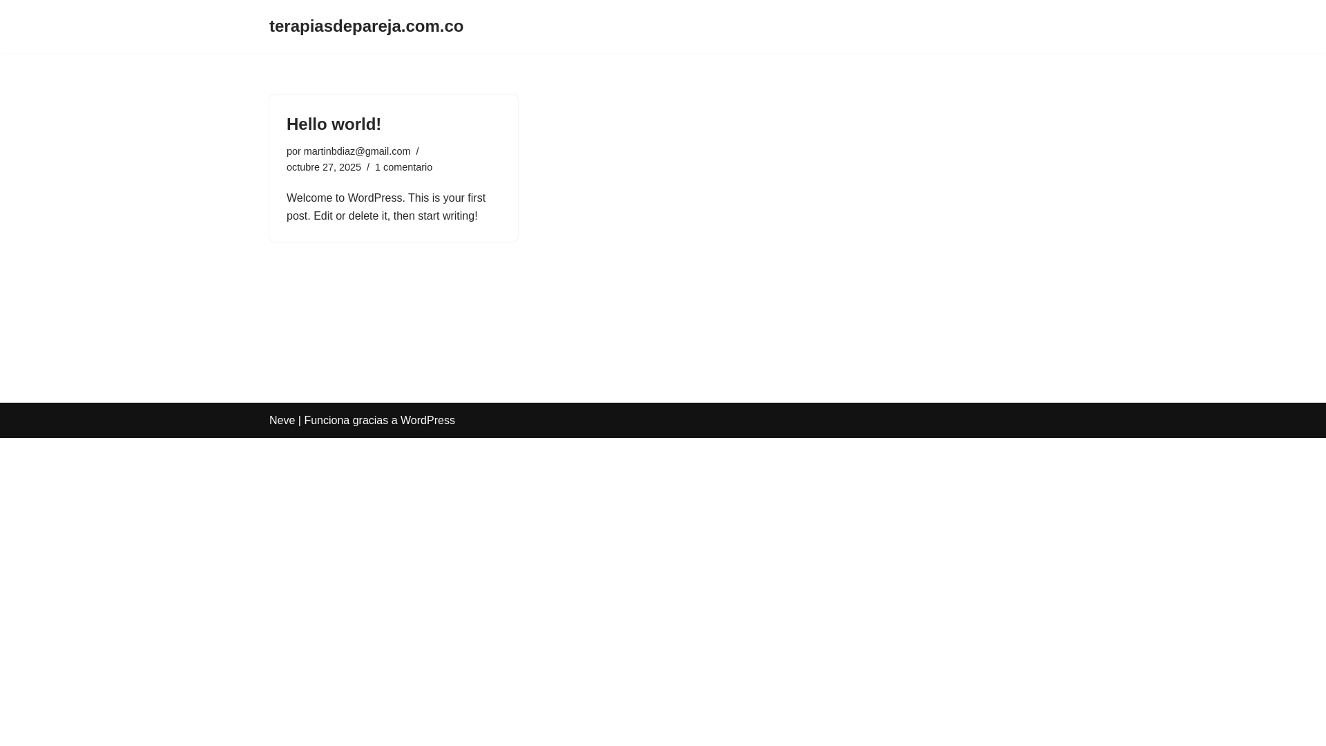 website screenshot of https://terapiasdepareja.com.co/