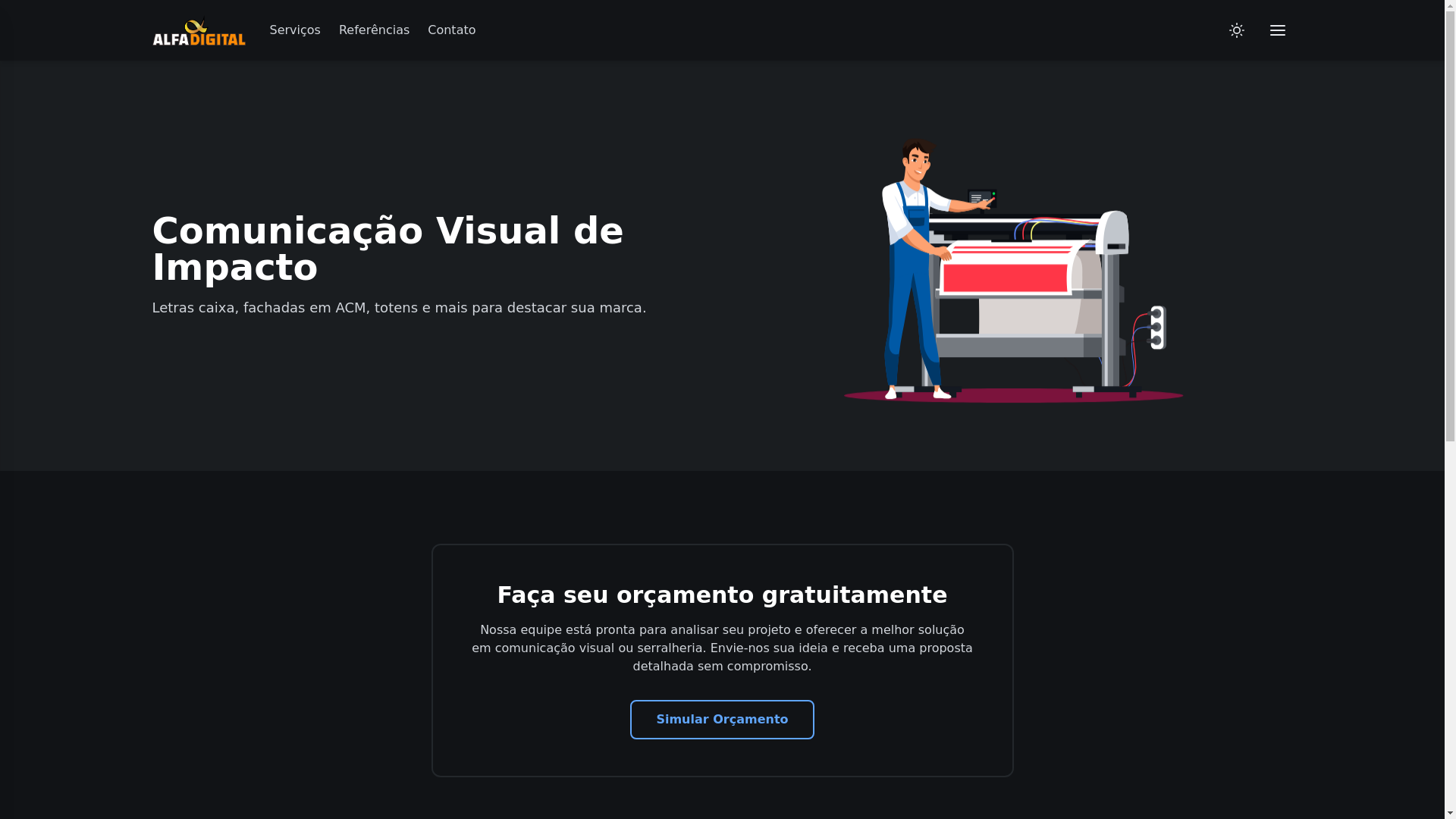 website screenshot of https://frontend-alfa.pages.dev/