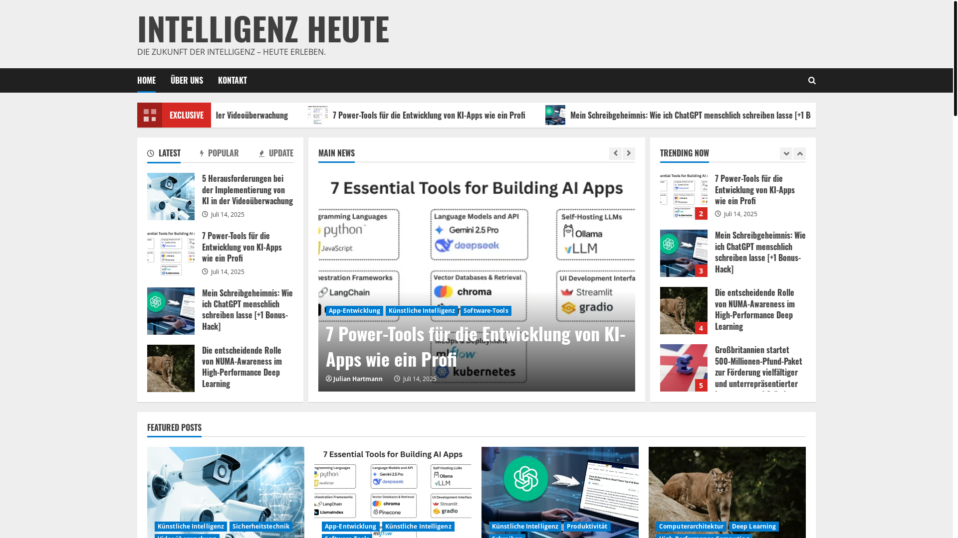 website screenshot of https://intelligenzheute.de/