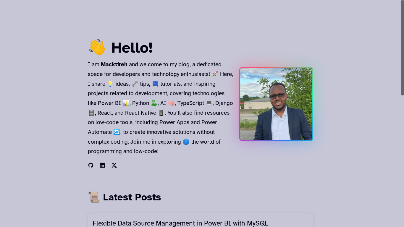 website screenshot of https://macktireh-dev.pages.dev/